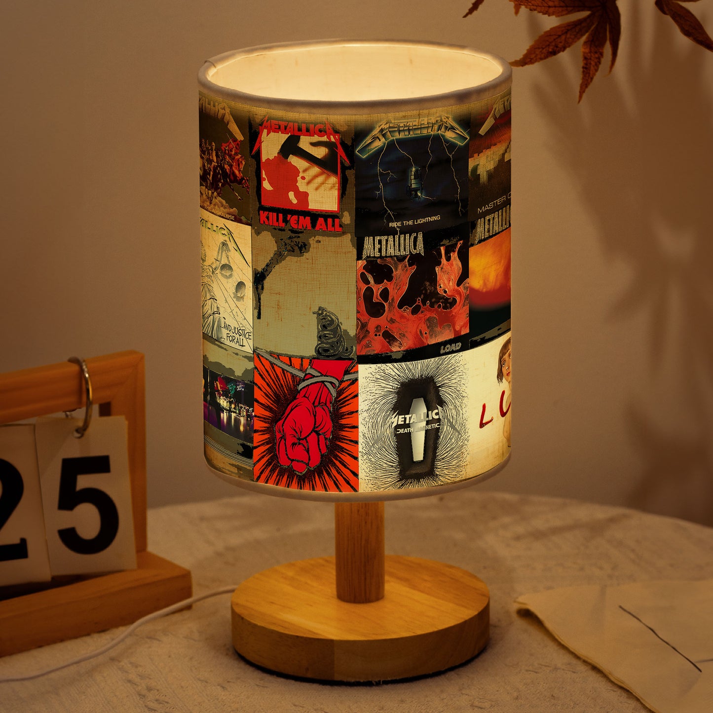Metallica Album Cover Fabric Lamp – Heavy Metal Rock Band Table Light
