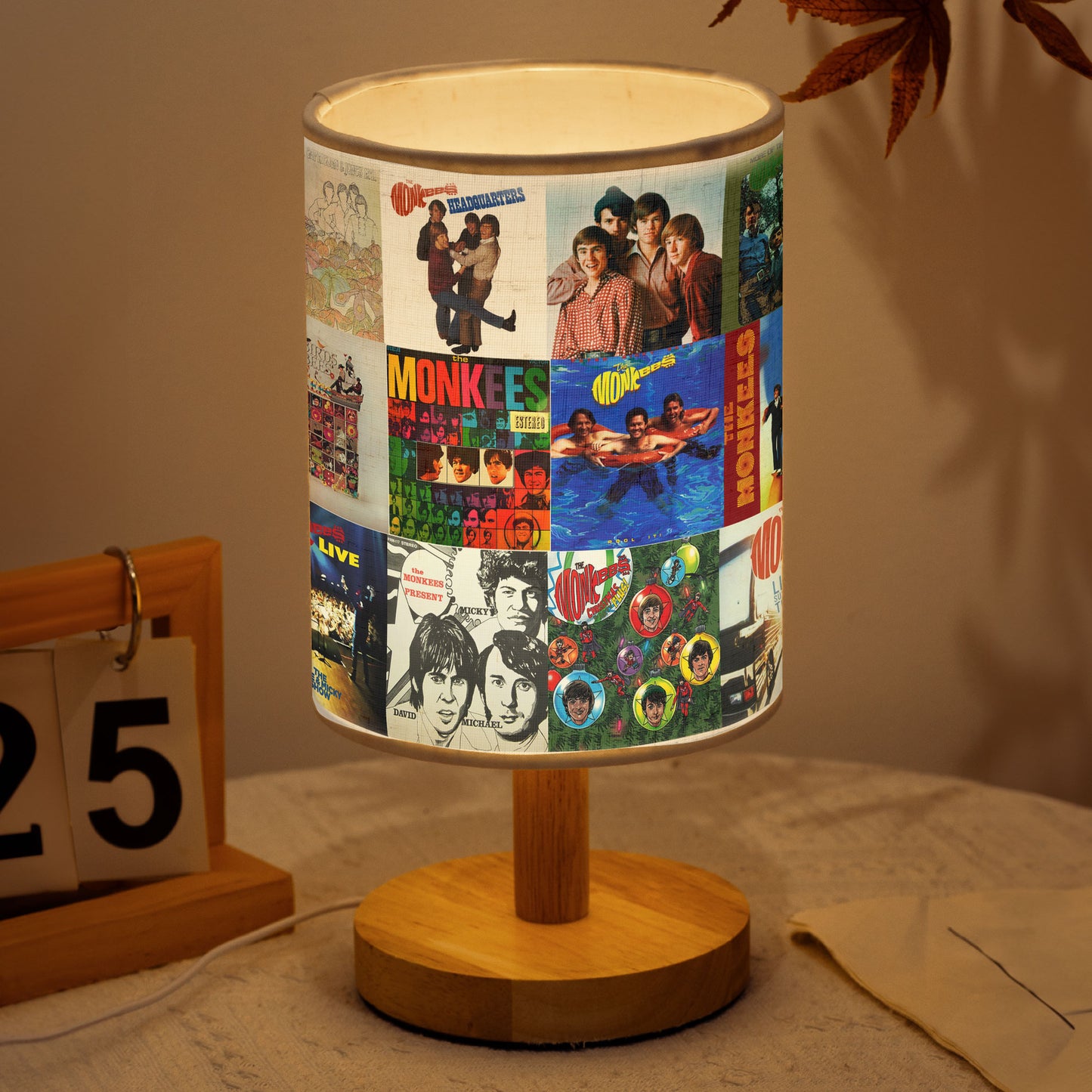 The Monkees Albums Lamp – 60s Pop Rock Nostalgia Table Light