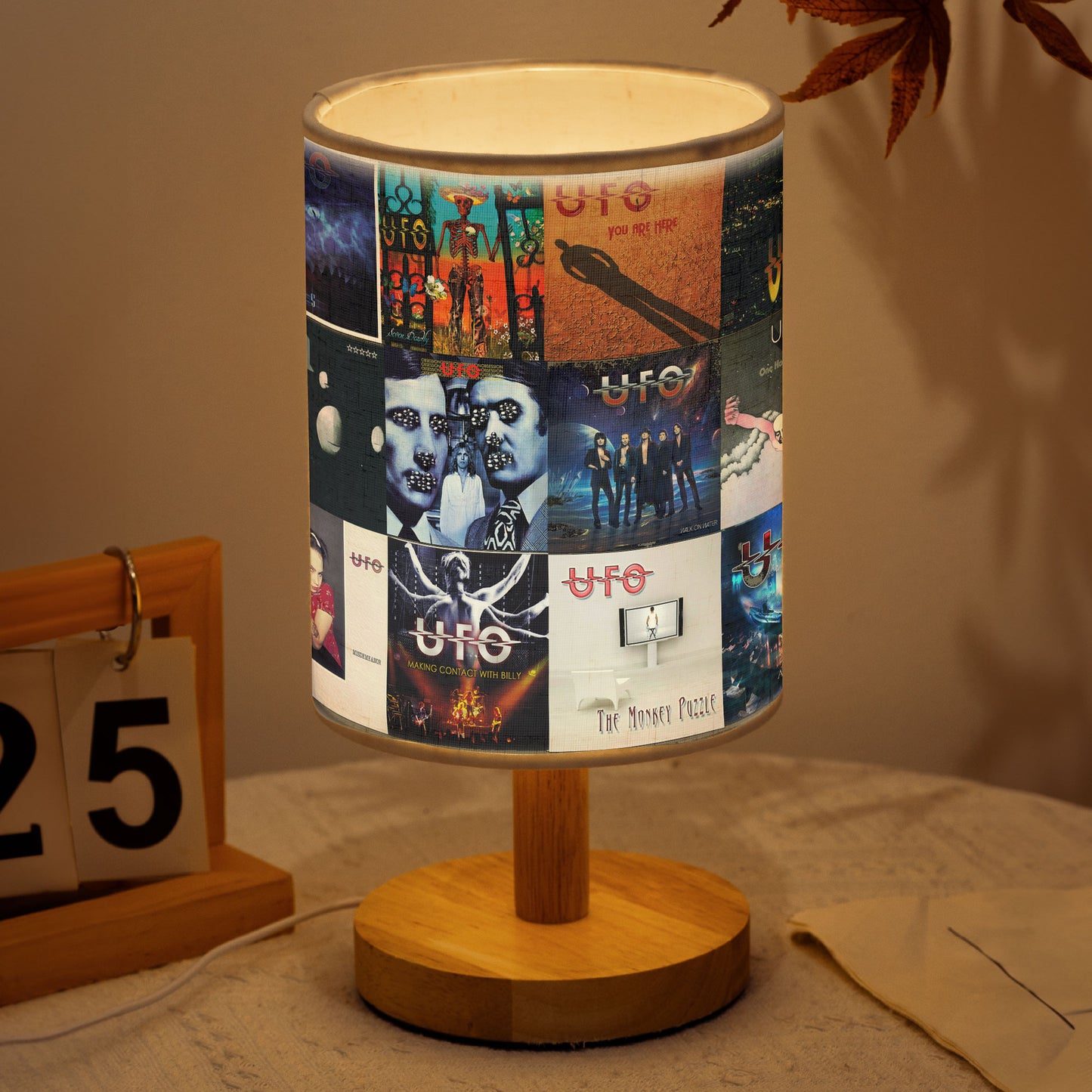 Rock Legends Shine – UFO Albums Fabric Lamp 🚀🎸