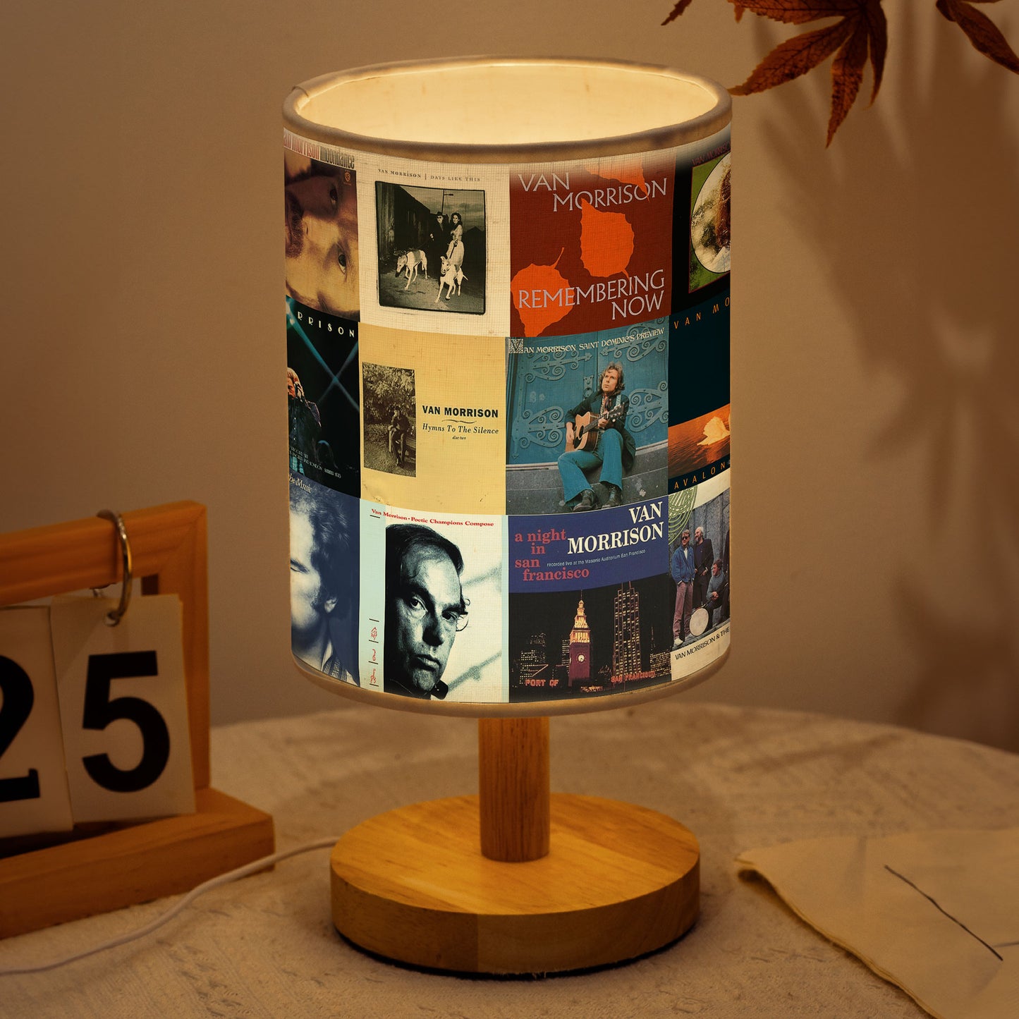 Van Morrison Albums Fabric Lamp – Light That Shines with Soul and Poetry