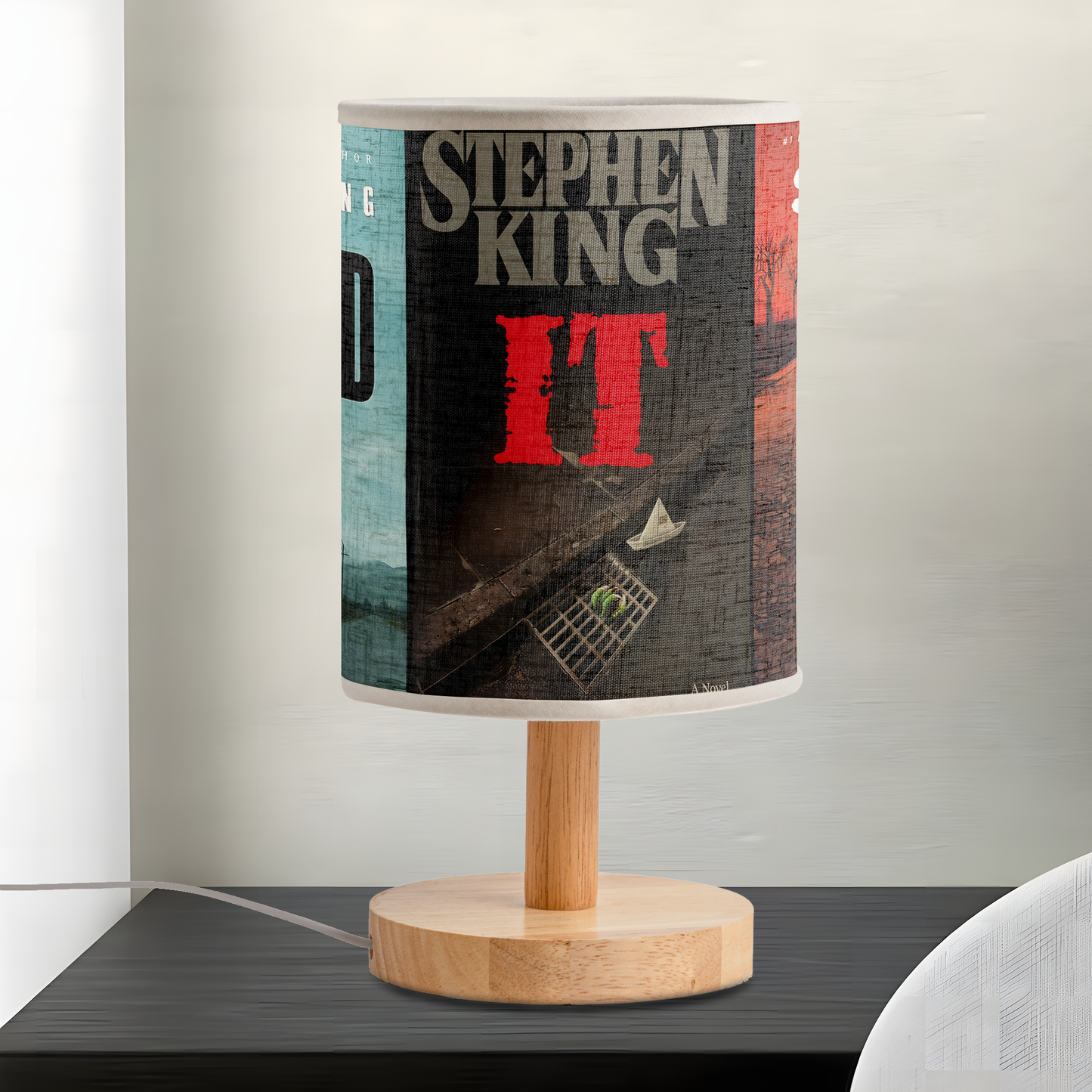 Stephen King Horror Novel Fabric Lamp