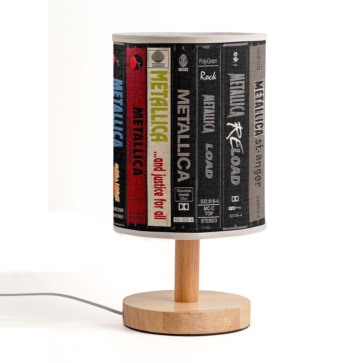 Metallica Album Spine Fabric Lamp – A Tribute to Heavy Metal Legends