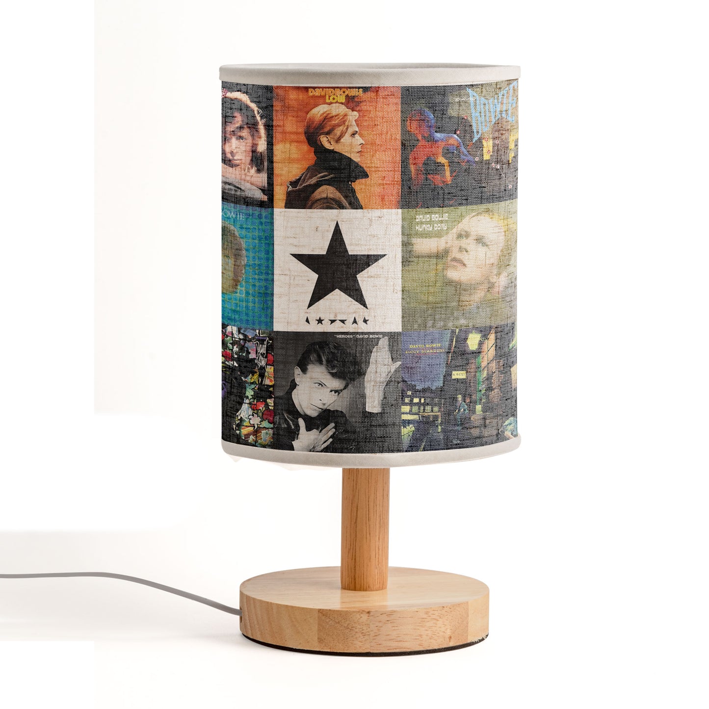 David Bowie Album Art Collage Table Lamp
