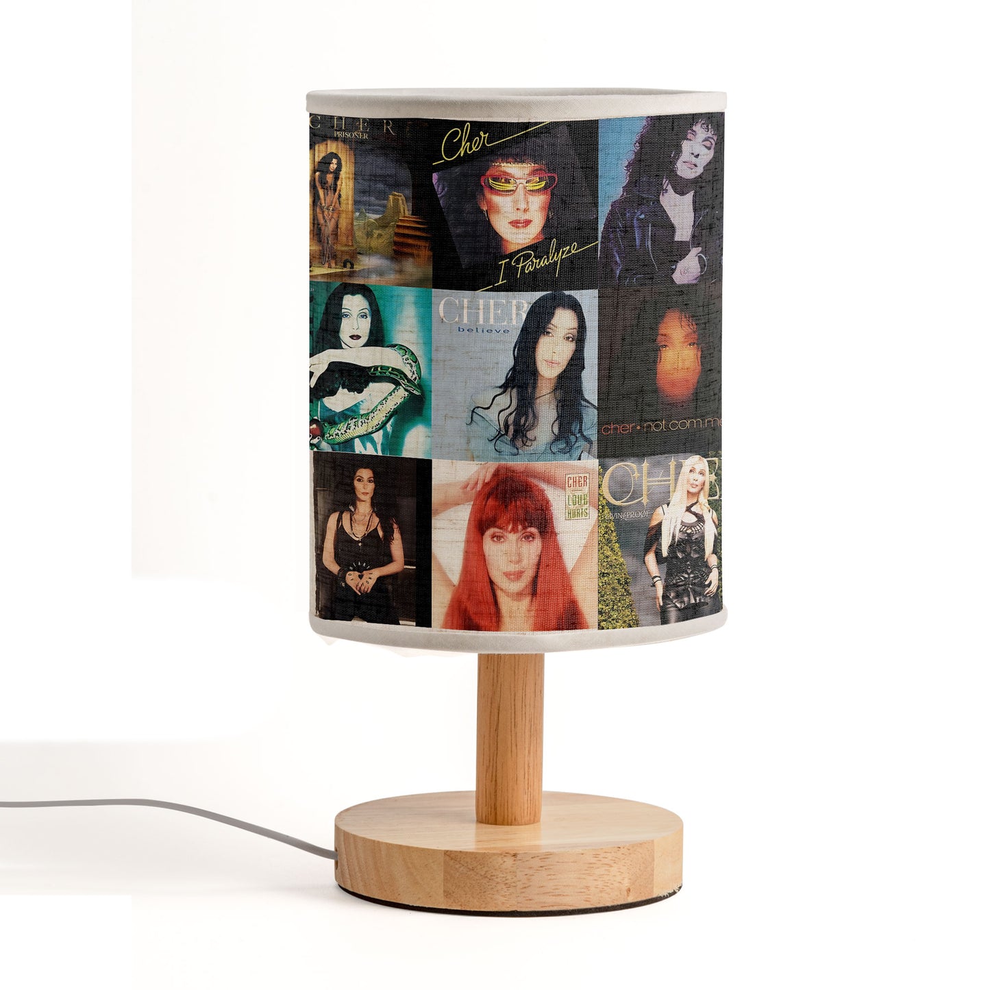 Cher Albums Fabric Lamp – A Tribute to the Goddess of Pop ✨