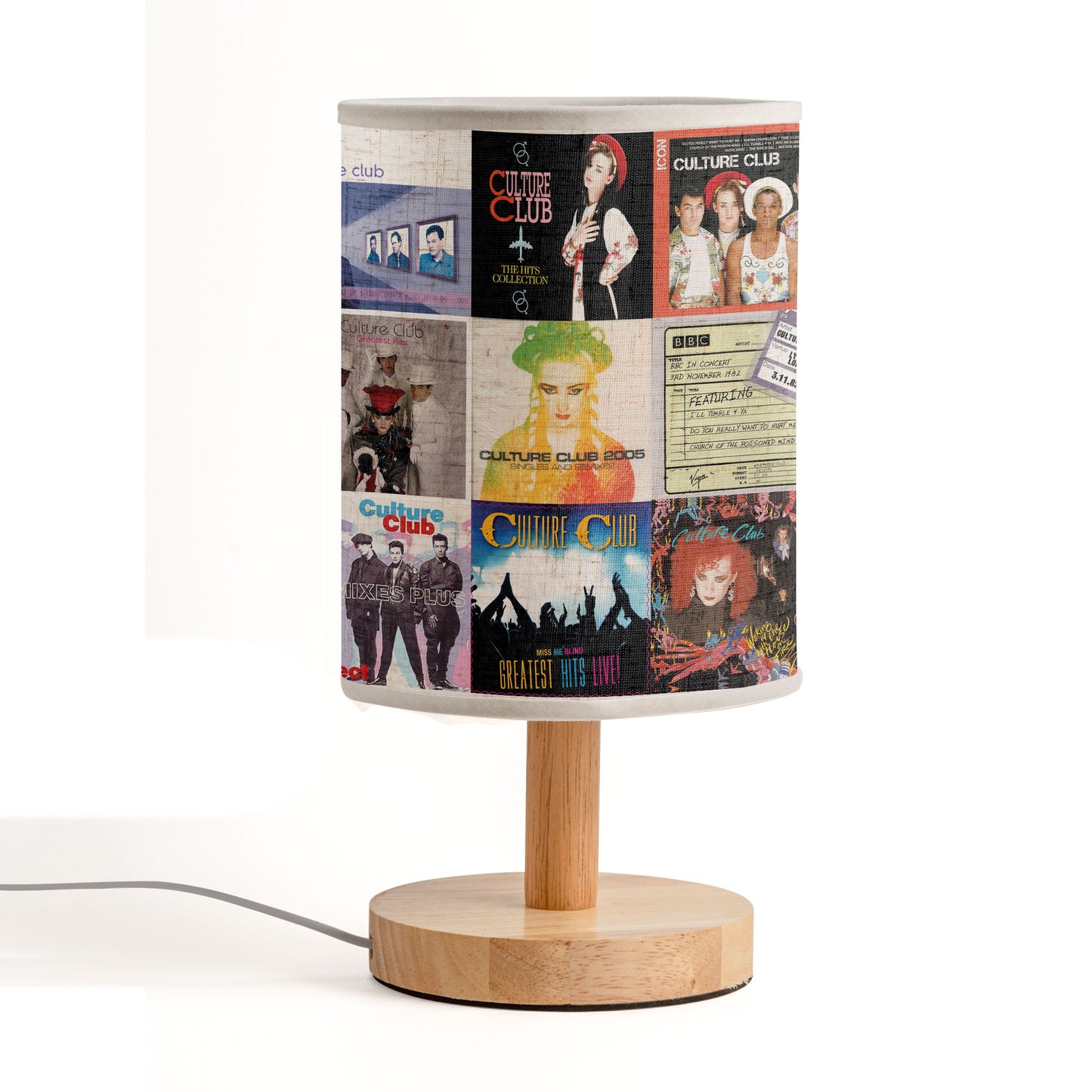 Culture Club Albums Fabric Lamp – Retro 80s Pop Icon Table Light