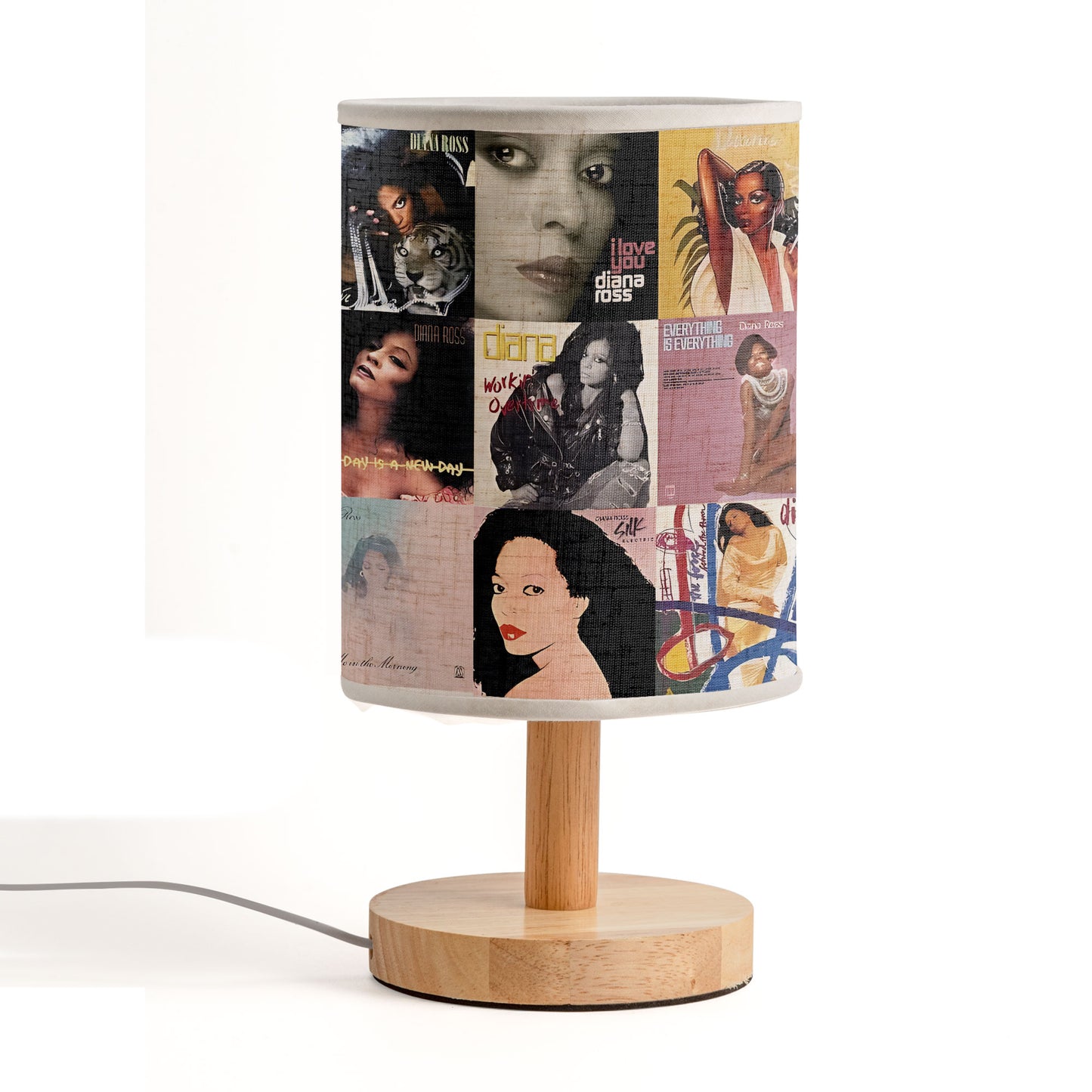 Diana Ross Albums Fabric Lamp – The Supreme Light of Soul ✨