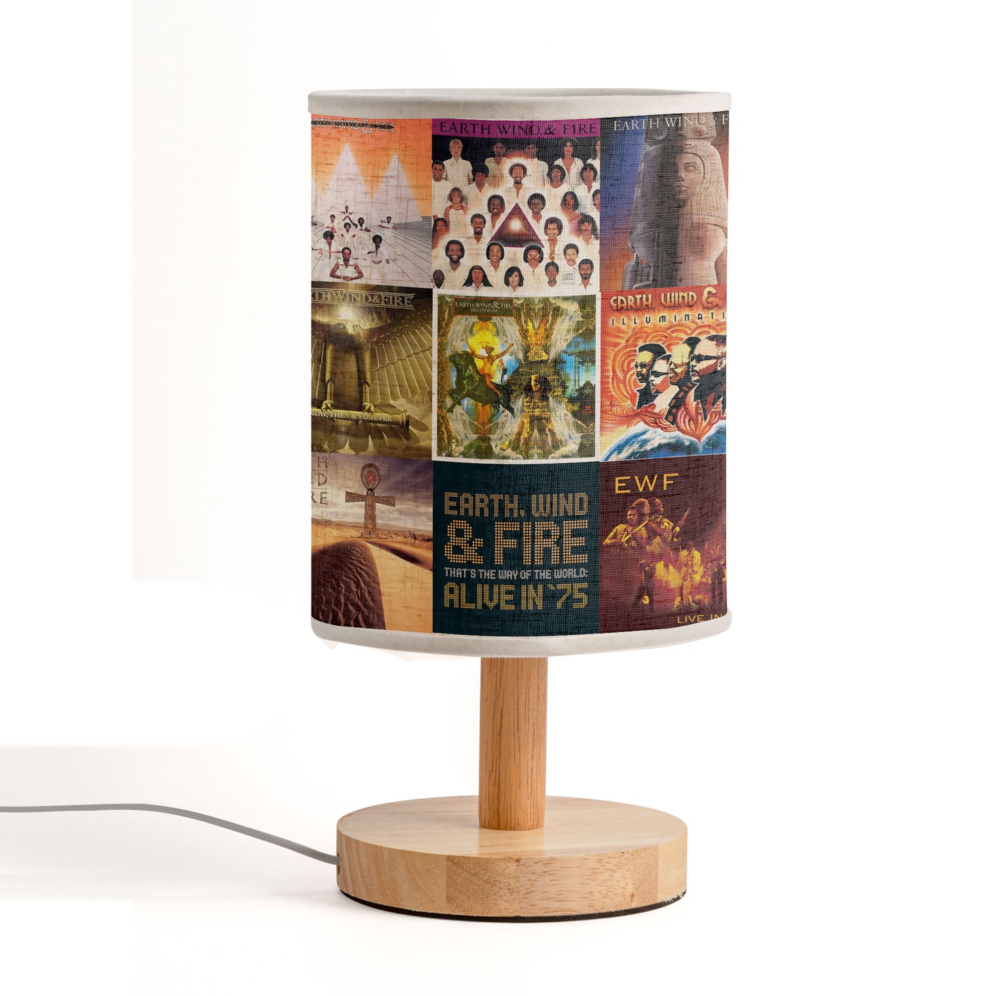 Earth, Wind & Fire Albums Fabric Lamp – A Tribute to the Golden Age of Funk and Soul