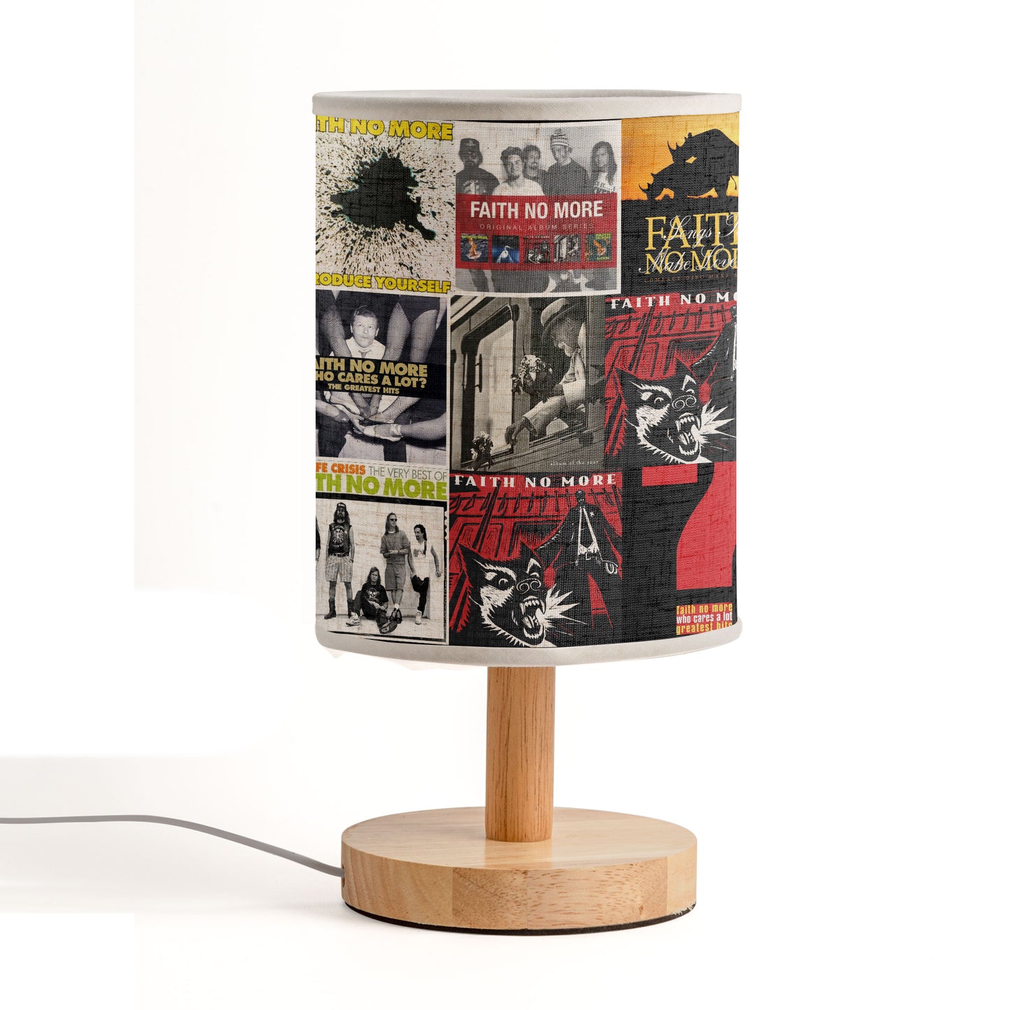 Faith No More Albums Fabric Lamp – Alt Rock Energy Meets Ambient Light