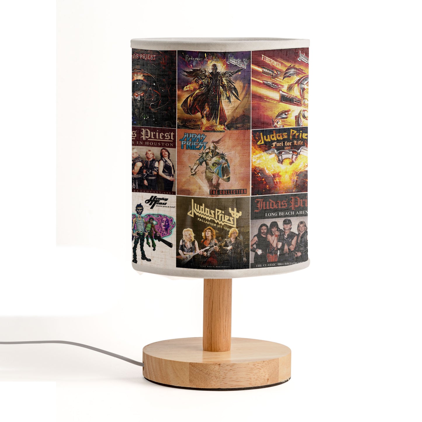 Judas Priest Albums Fabric Lamp – A Tribute to the Gods of Heavy Metal