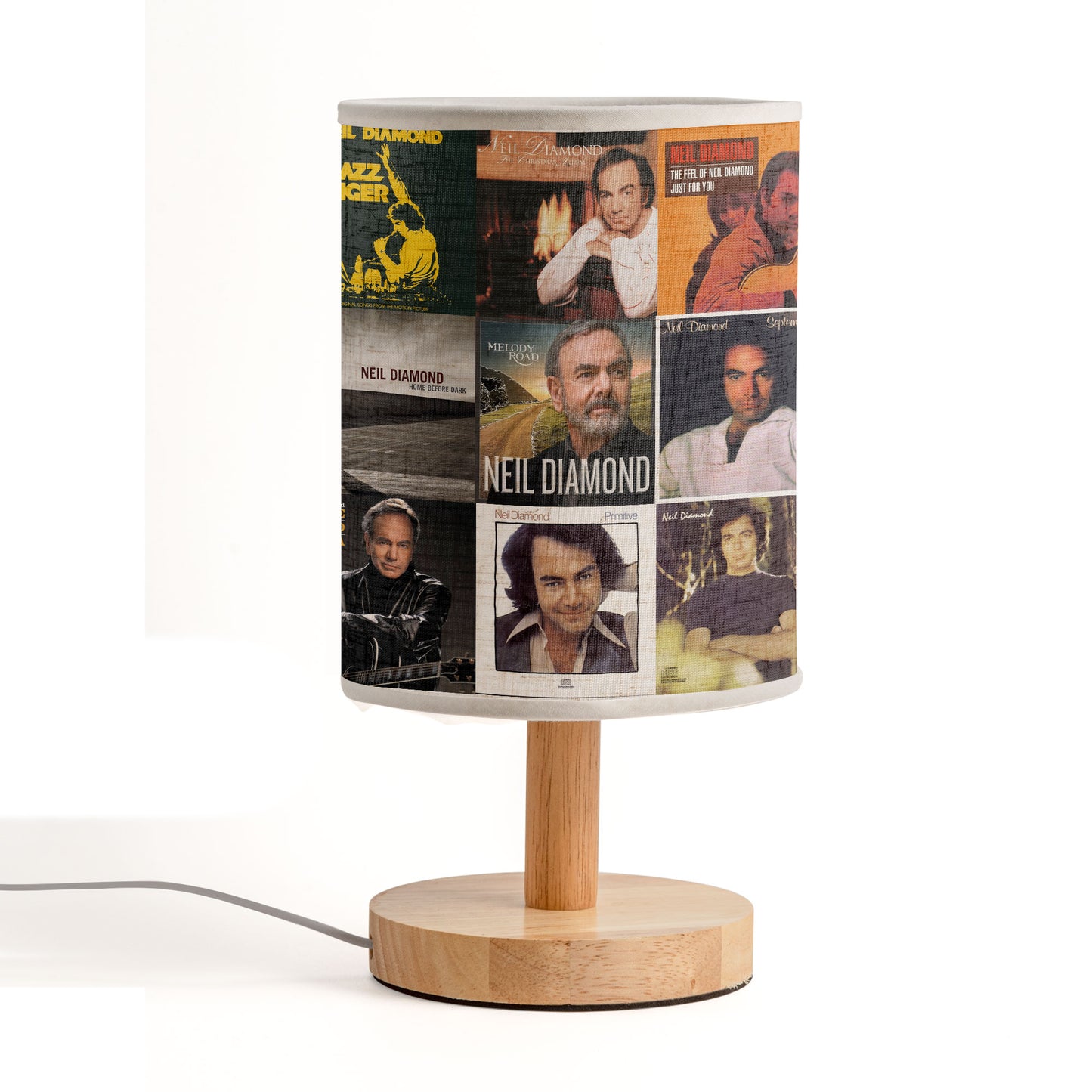 Neil Diamond Albums Fabric Lamp – A Beautiful Noise for the Soul