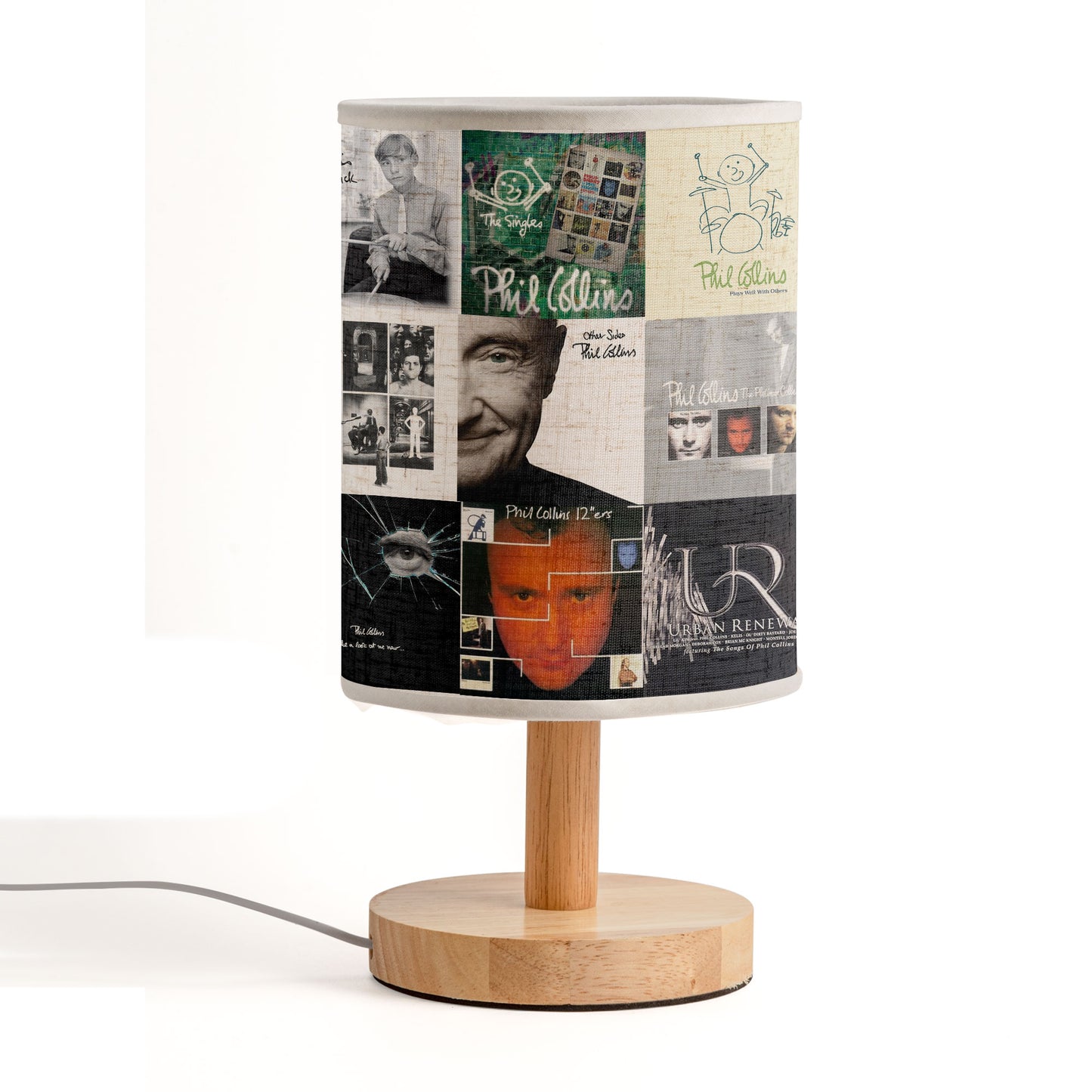 Phil Collins Album Art Fabric Lamp – Timeless Glow for Music Lovers