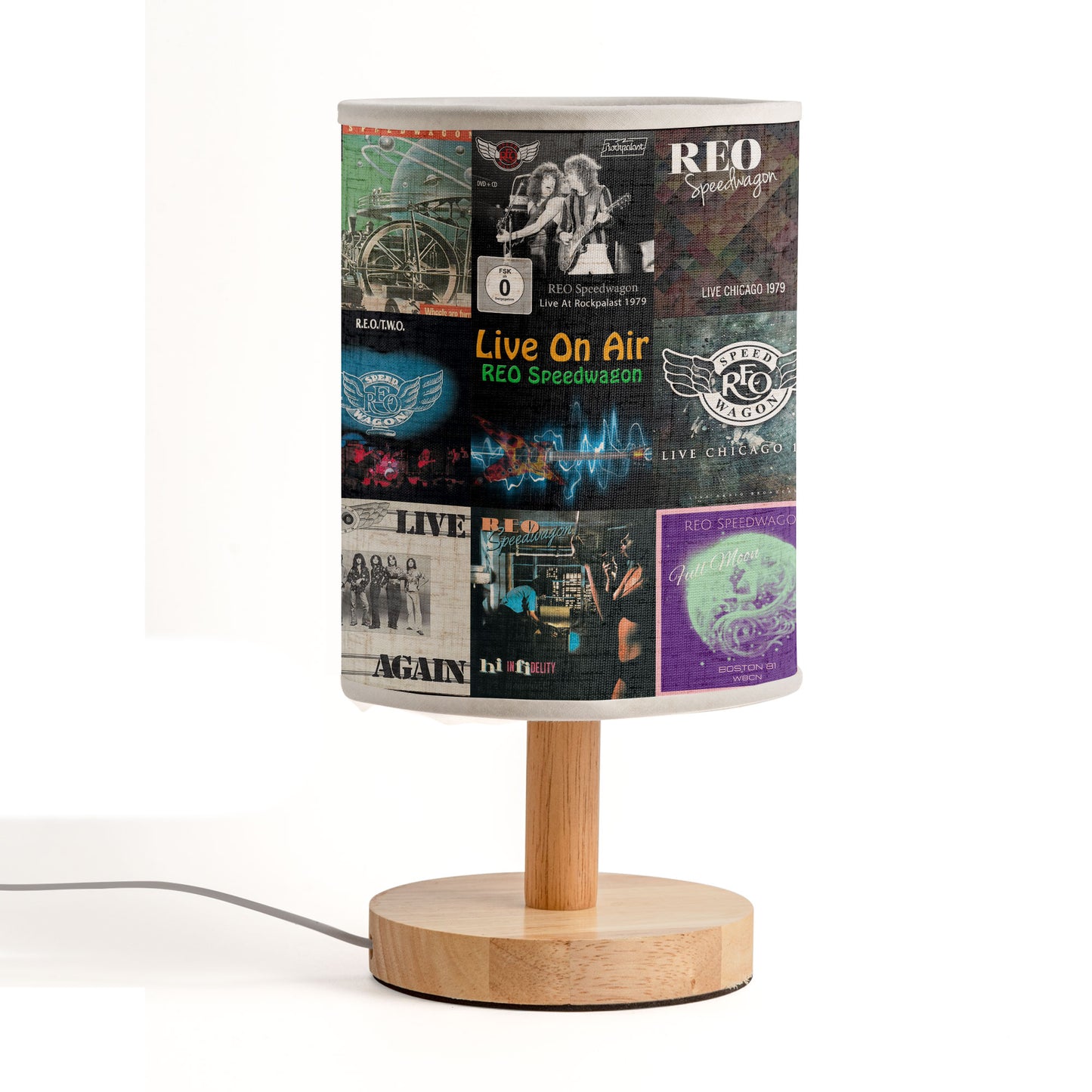 REO Speedwagon Album Art Fabric Lamp – Rock Classics Collection ⚡