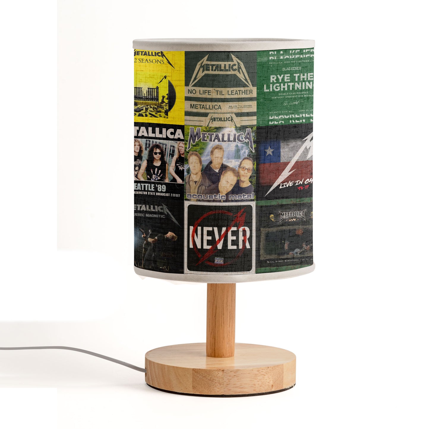 Metallica Album Cover Fabric Lamp – Heavy Metal Rock Band Table Light