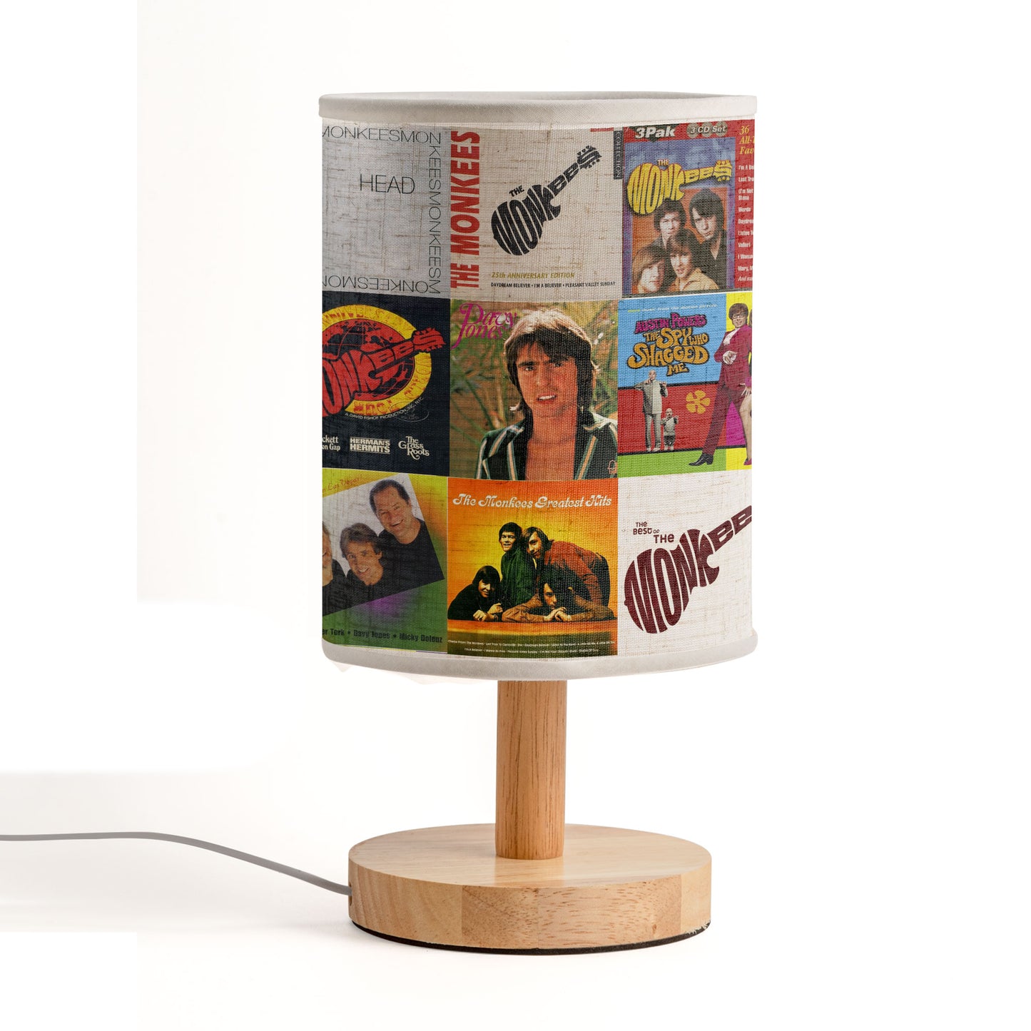 The Monkees Albums Lamp – 60s Pop Rock Nostalgia Table Light