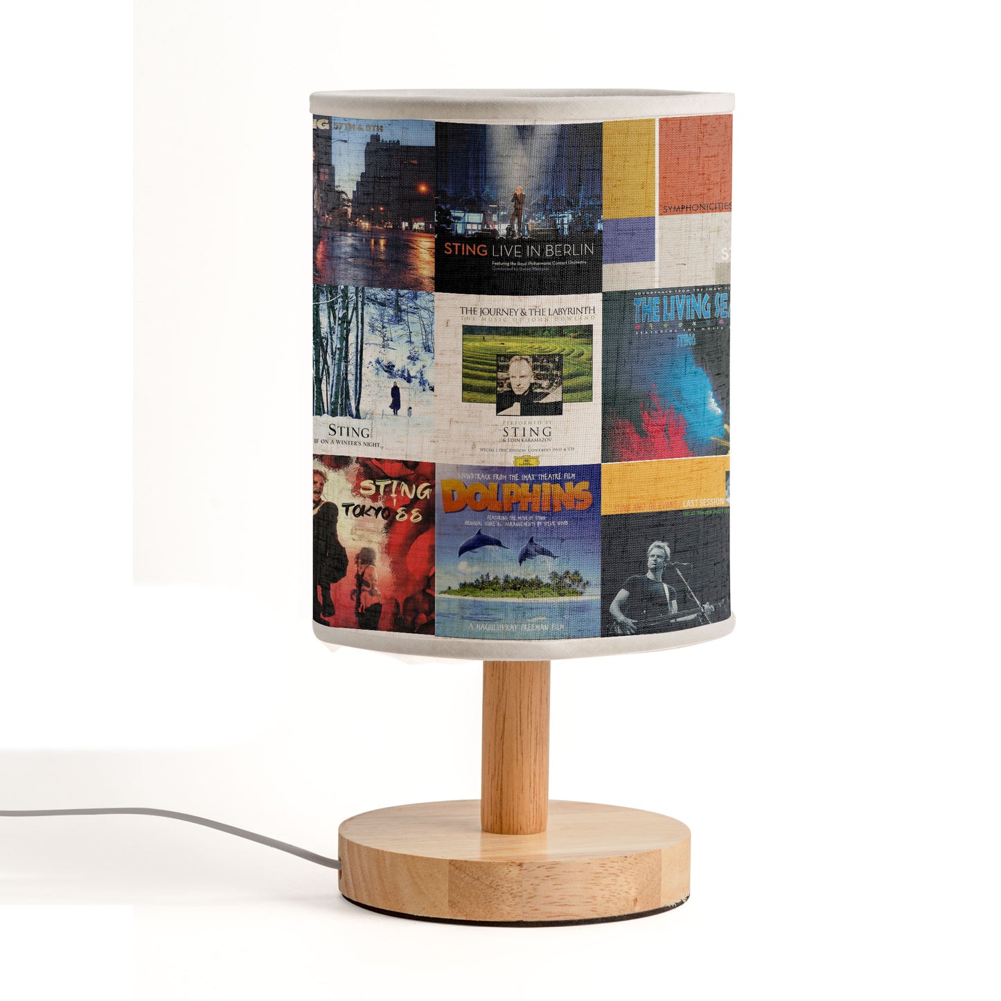Sting Albums Fabric Lamp – Bring On the Night