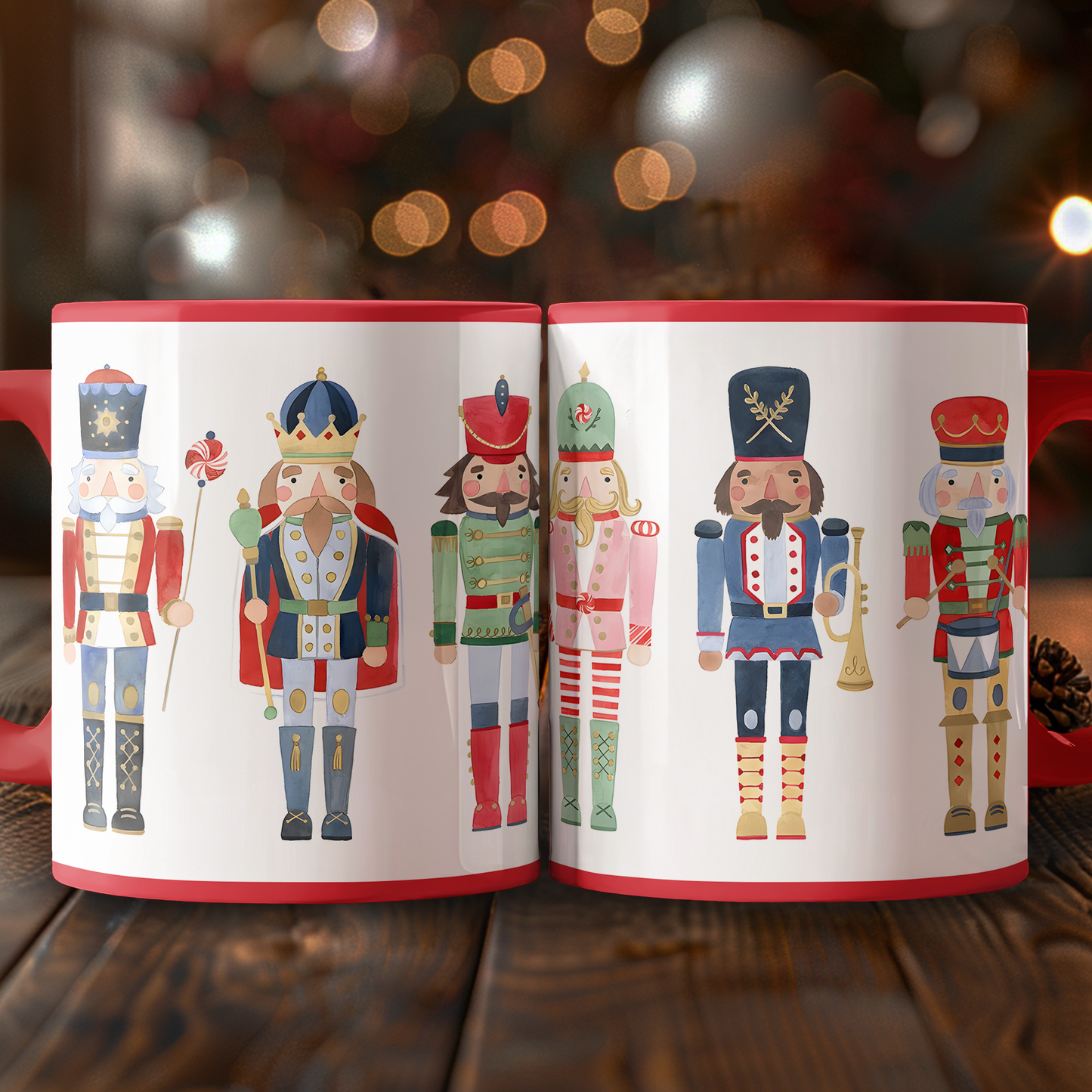 🎄 Festive Nutcracker Soldiers Christmas Accent Mug