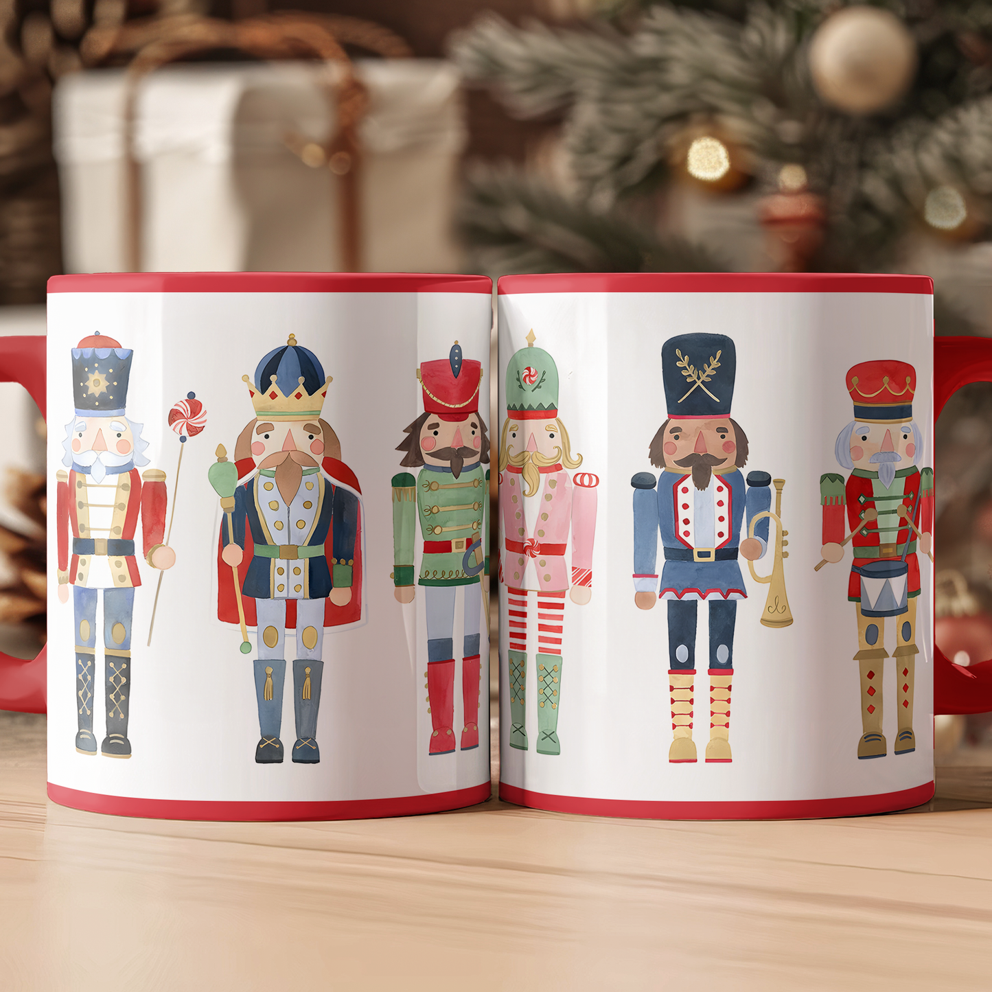🎄 Festive Nutcracker Soldiers Christmas Accent Mug