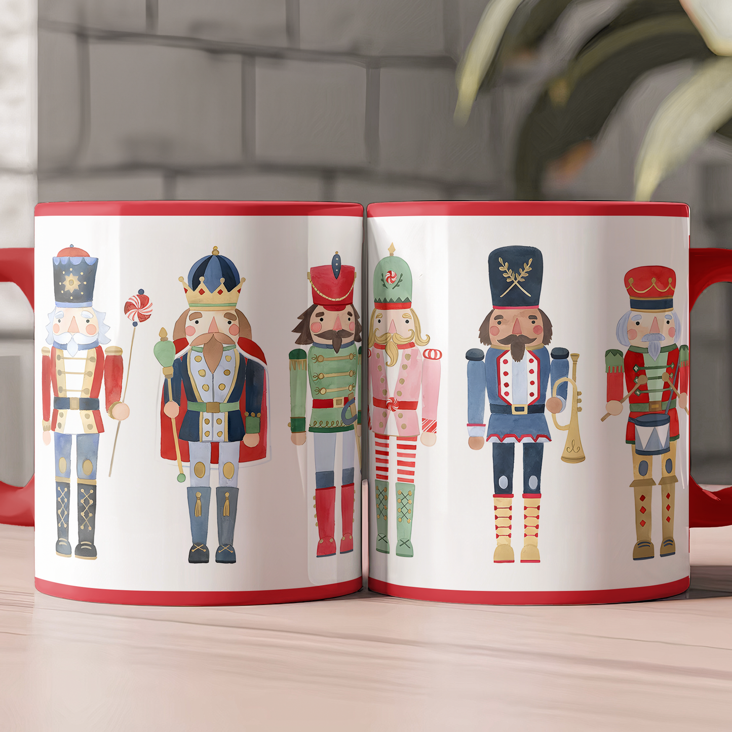 🎄 Festive Nutcracker Soldiers Christmas Accent Mug