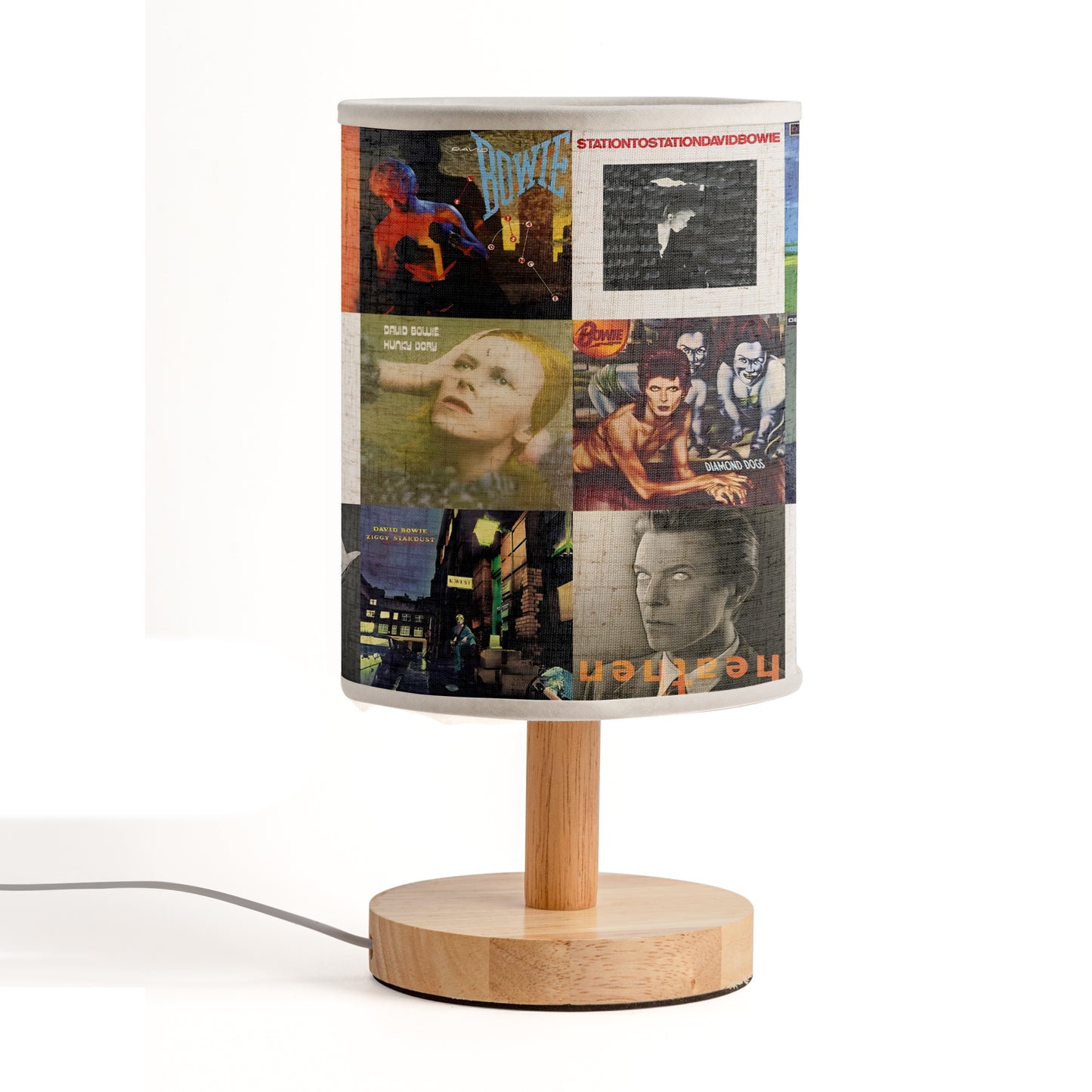 David Bowie Album Art Collage Table Lamp