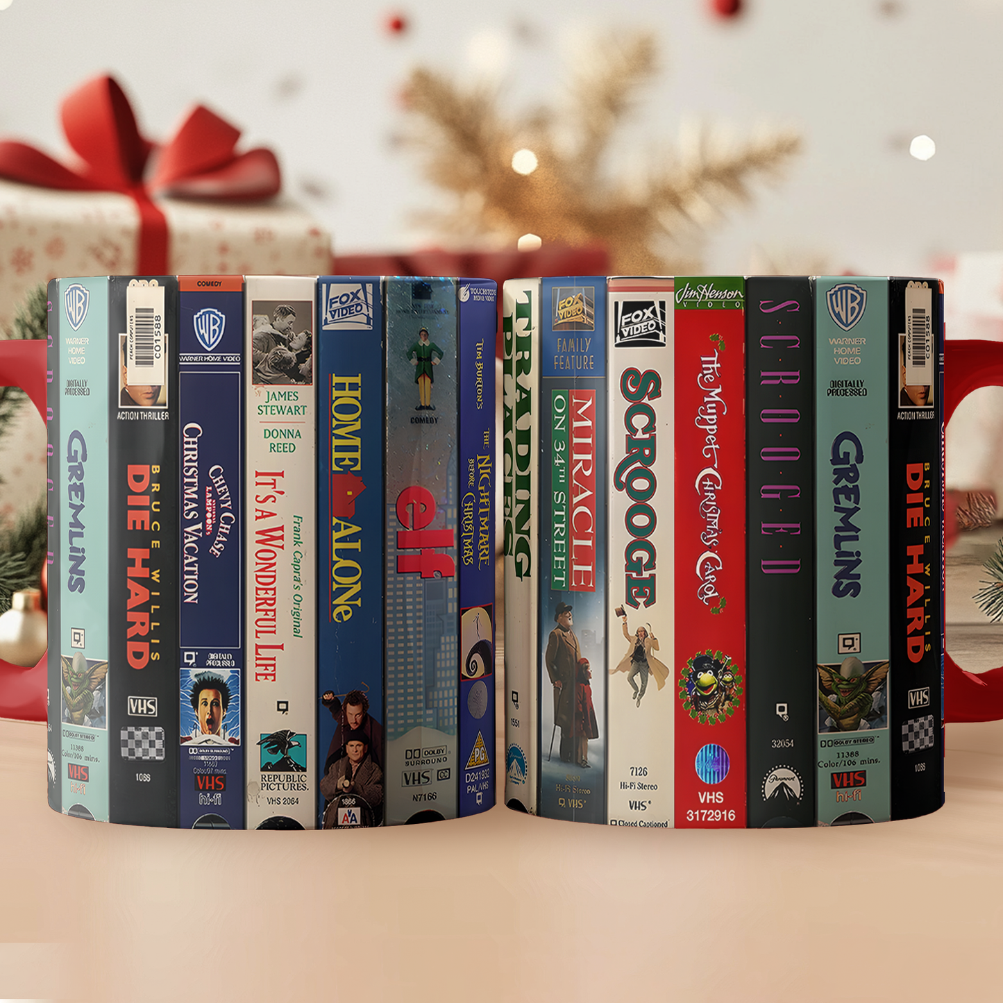 🎄 Retro VHS Christmas Movie Accent Mug