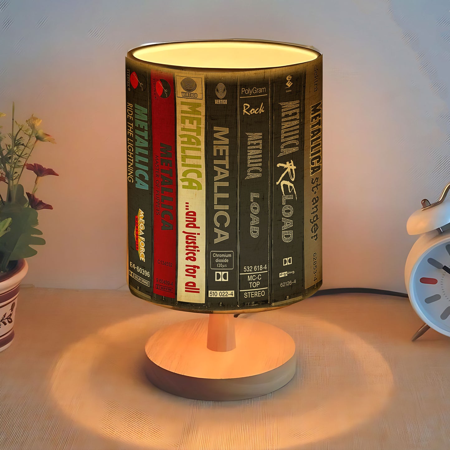 Metallica Album Spine Fabric Lamp – A Tribute to Heavy Metal Legends