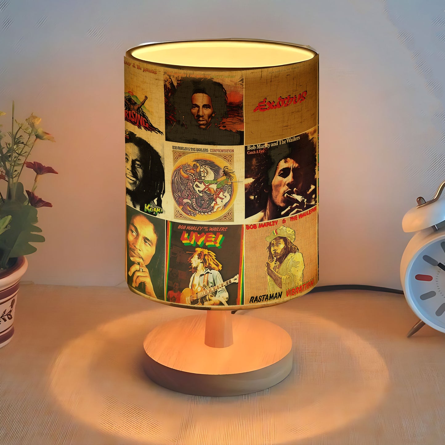 Bob Marley Album Cover Lamp – Reggae Legend Music Table Light