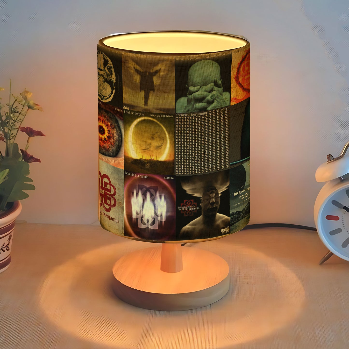 Breaking Benjamin Albums Fabric Lamp – A Glow of Dark Serenity