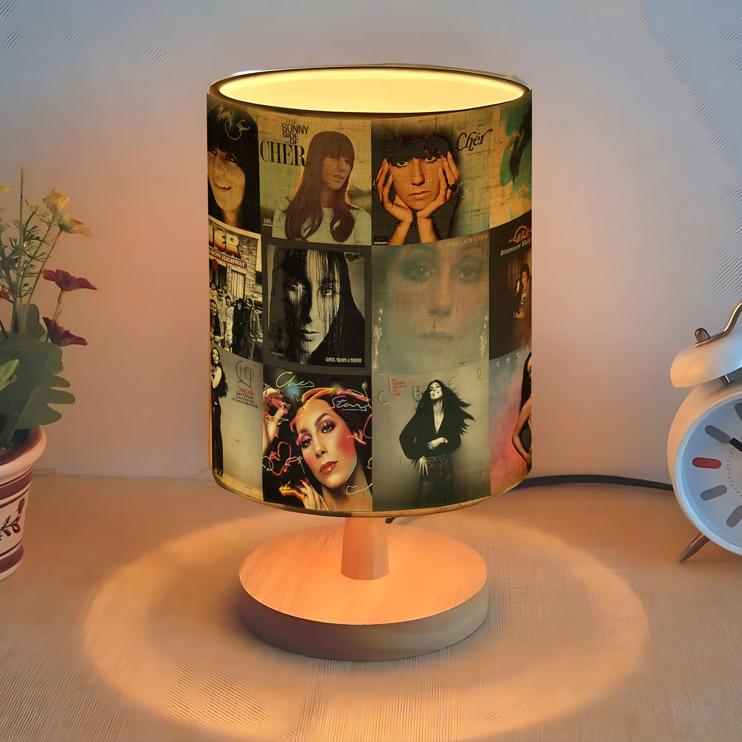 Cher Albums Fabric Lamp – A Tribute to the Goddess of Pop ✨