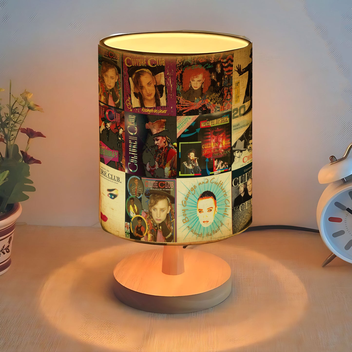 Culture Club Albums Fabric Lamp – Retro 80s Pop Icon Table Light
