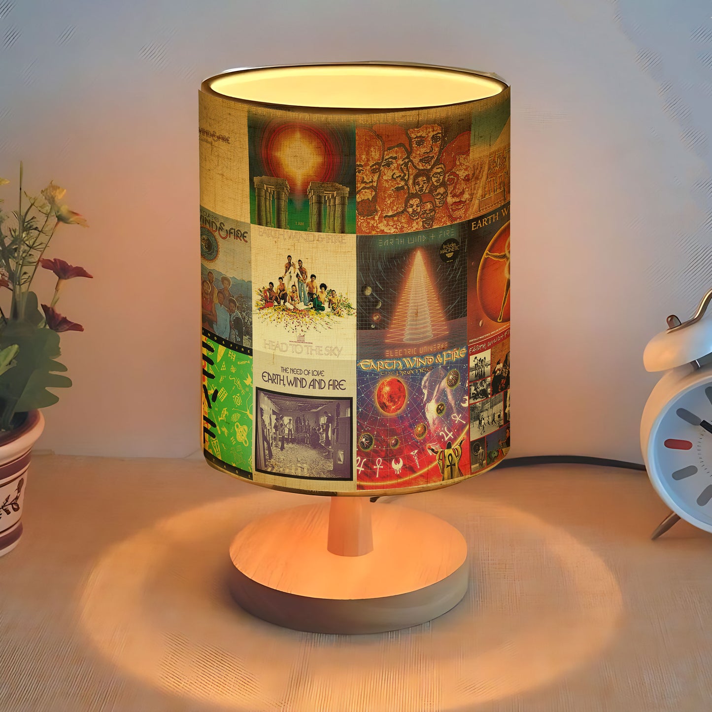 Earth, Wind & Fire Albums Fabric Lamp – A Tribute to the Golden Age of Funk and Soul