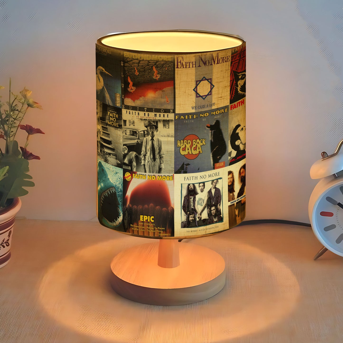 Faith No More Albums Fabric Lamp – Alt Rock Energy Meets Ambient Light