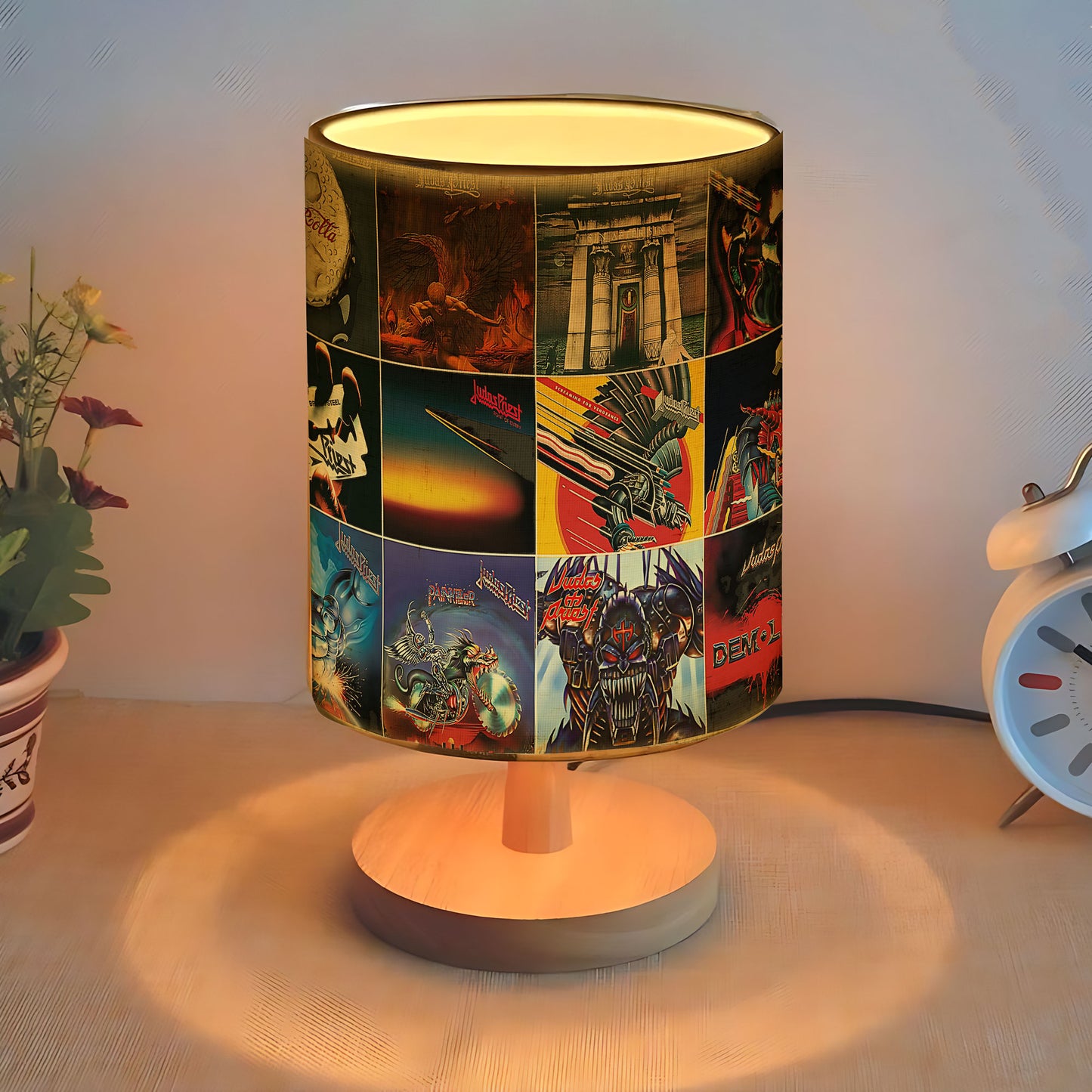 Judas Priest Albums Fabric Lamp – A Tribute to the Gods of Heavy Metal