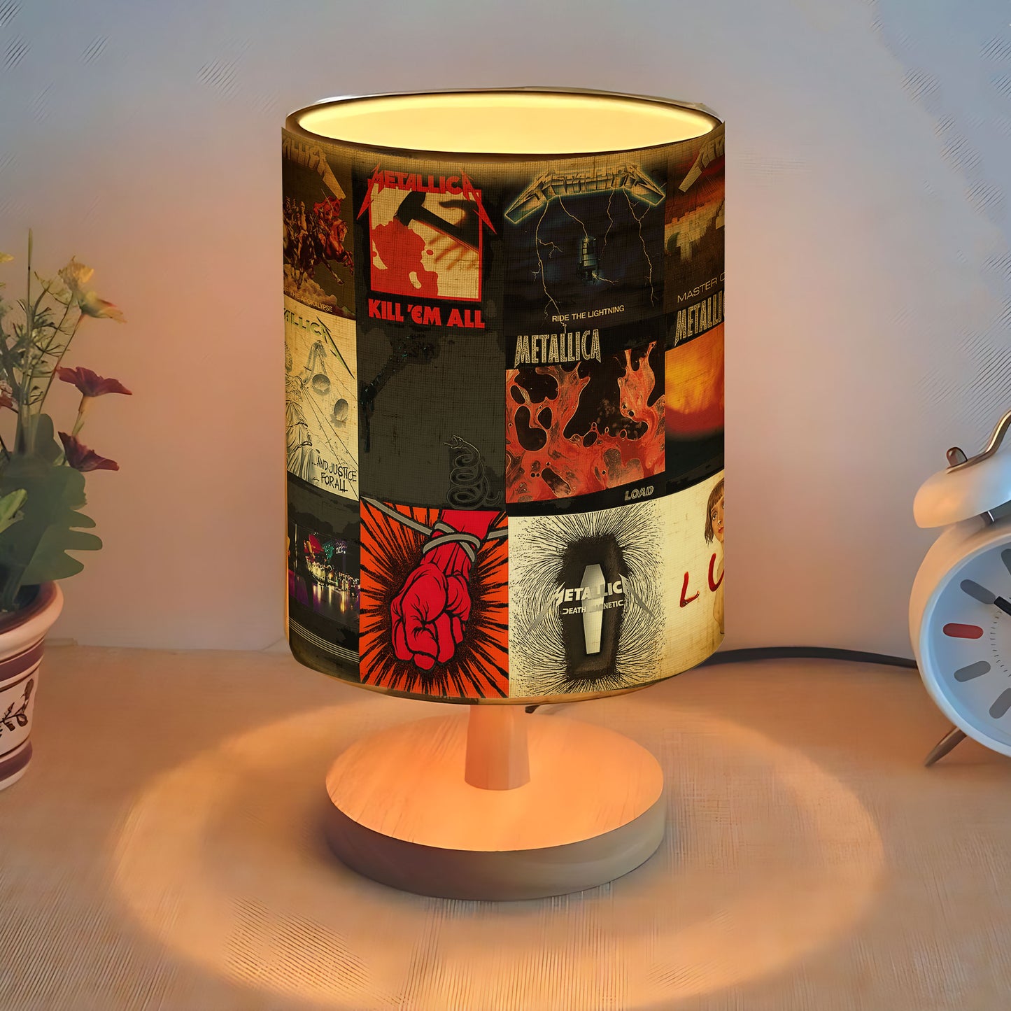 Metallica Album Cover Fabric Lamp – Heavy Metal Rock Band Table Light