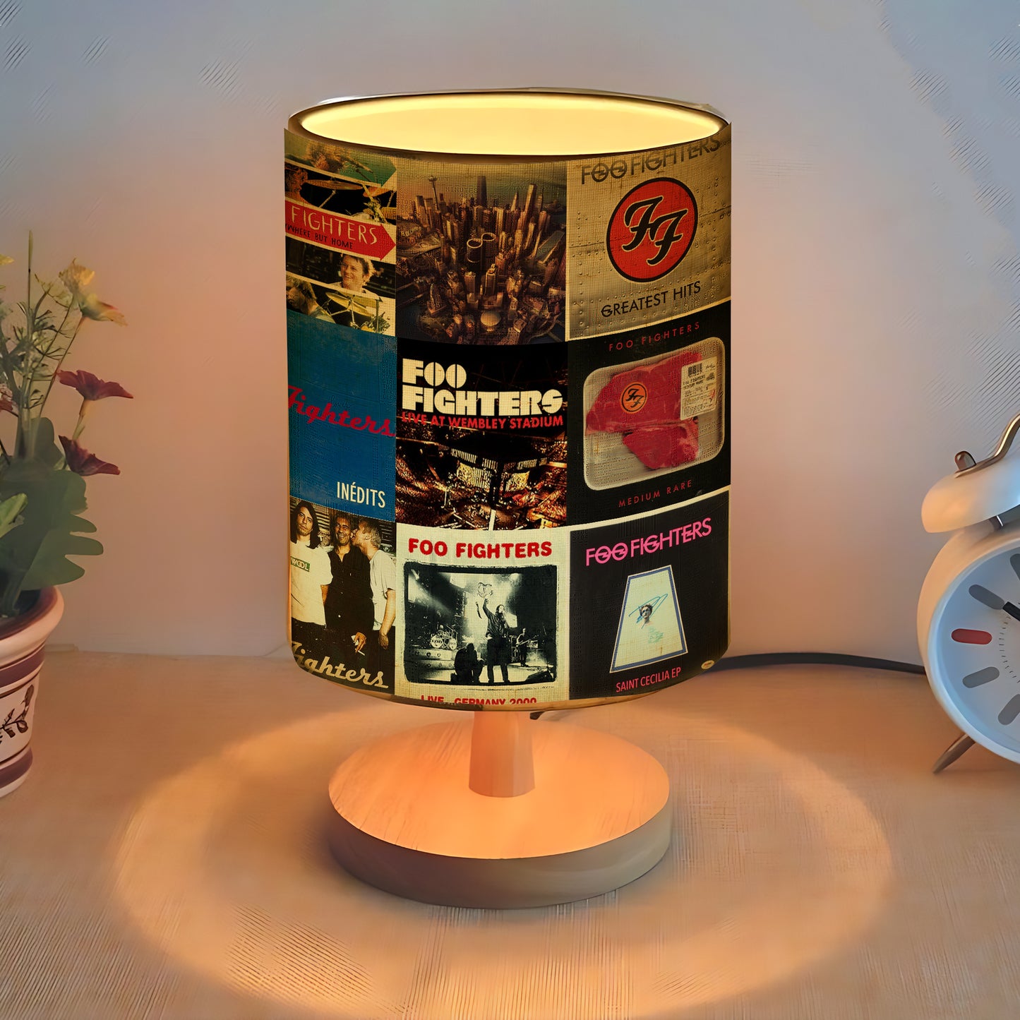 Foo Fighters Fabric Lamp – Rock Album Cover Table Light