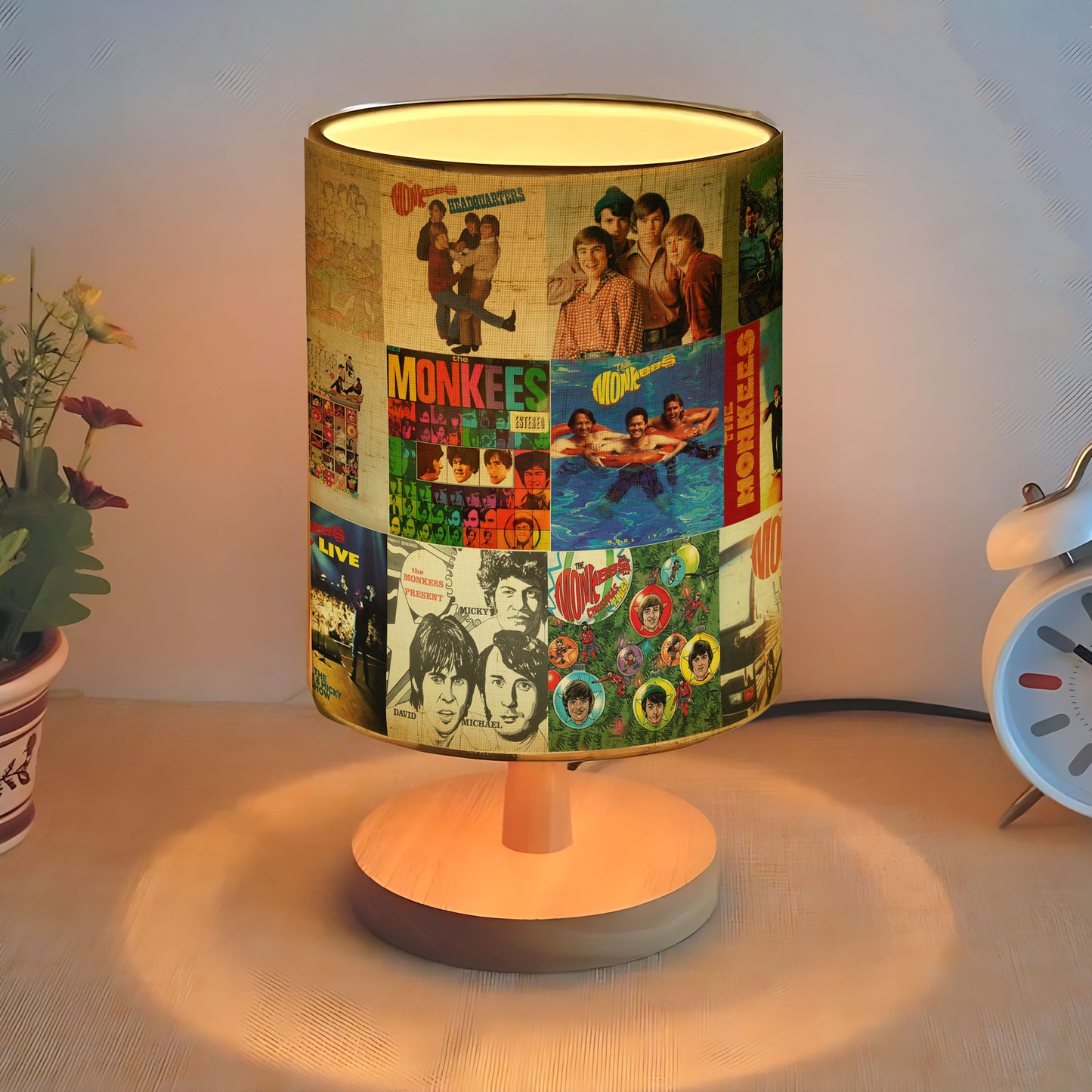 The Monkees Albums Lamp – 60s Pop Rock Nostalgia Table Light