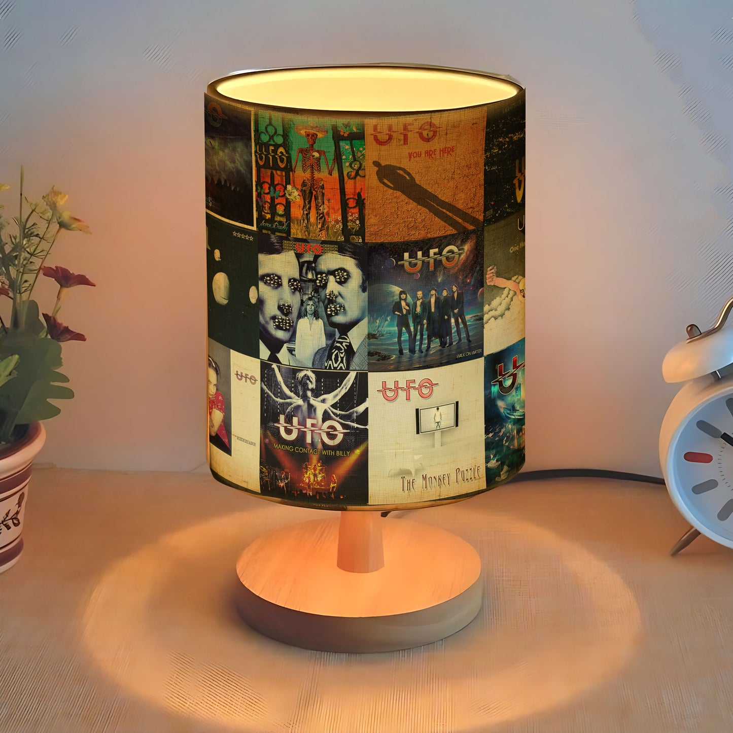 Rock Legends Shine – UFO Albums Fabric Lamp 🚀🎸