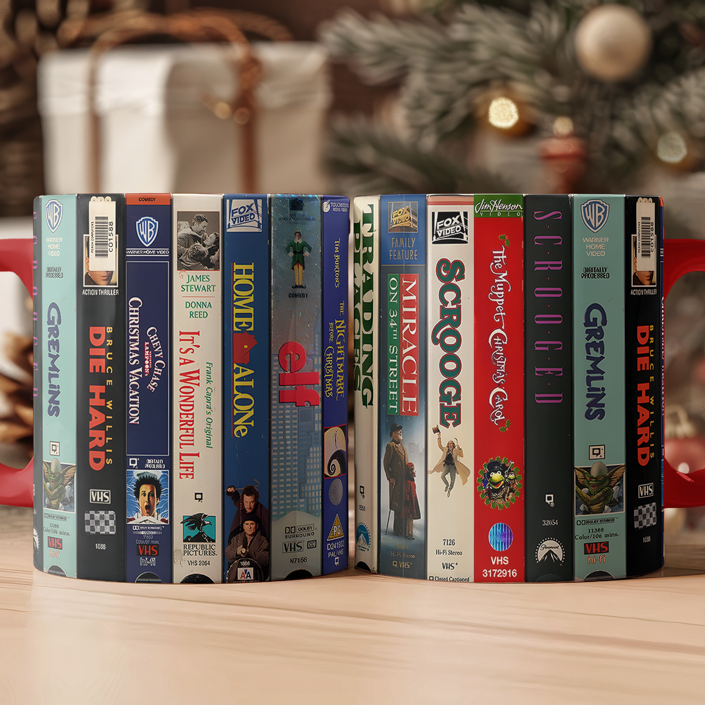 🎄 Retro VHS Christmas Movie Accent Mug