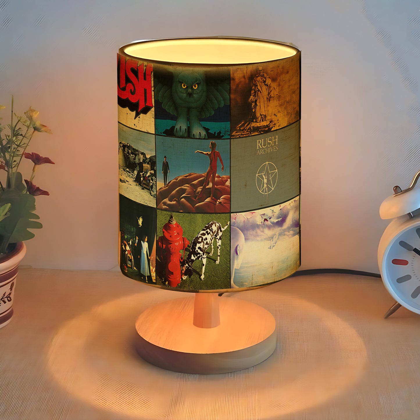Rush Fabric Lamp – Classic Album Cover Table Light