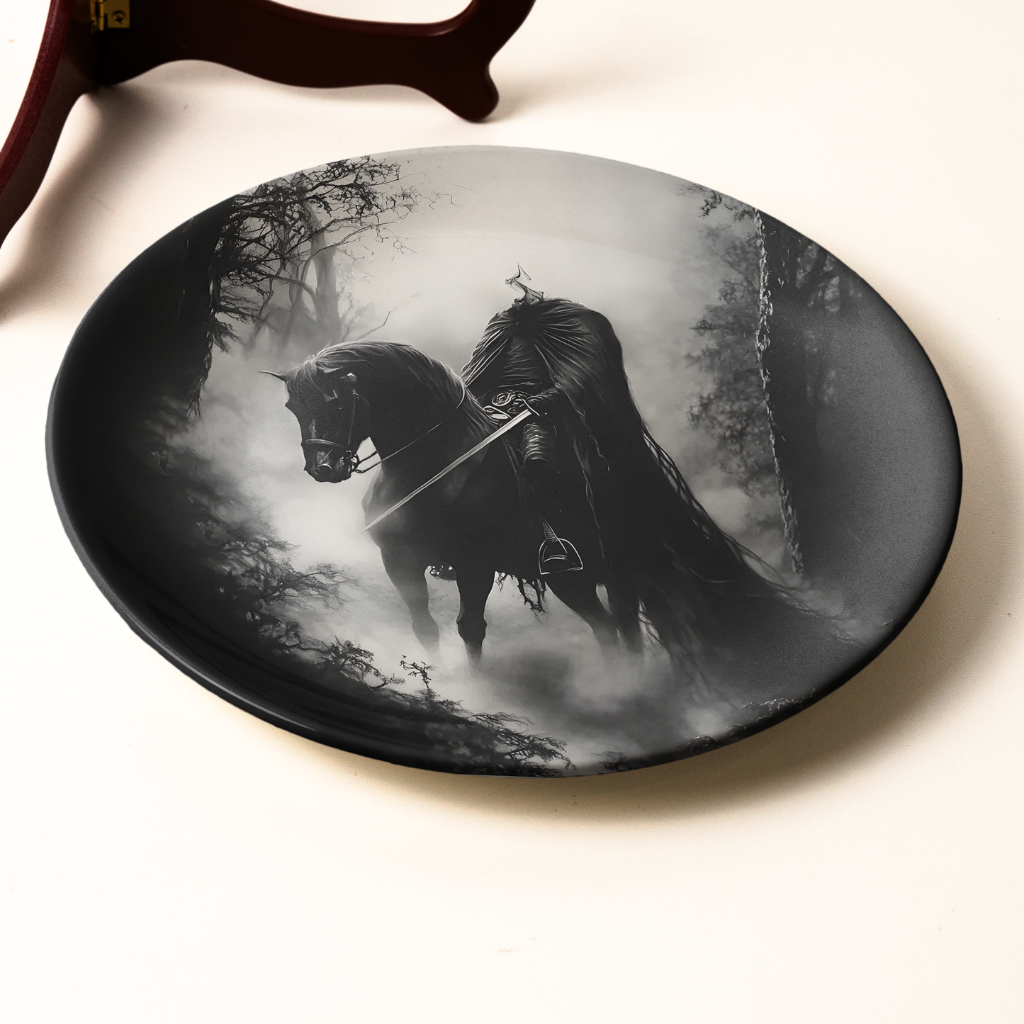 Headless Horseman Halloween Decorative Ceramic Plate