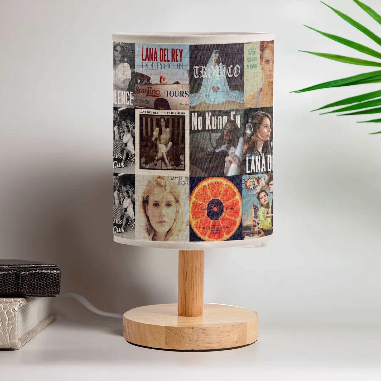 Lana Del Rey Albums Fabric Lamp – Dreamy Vintage - Inspired Table Light