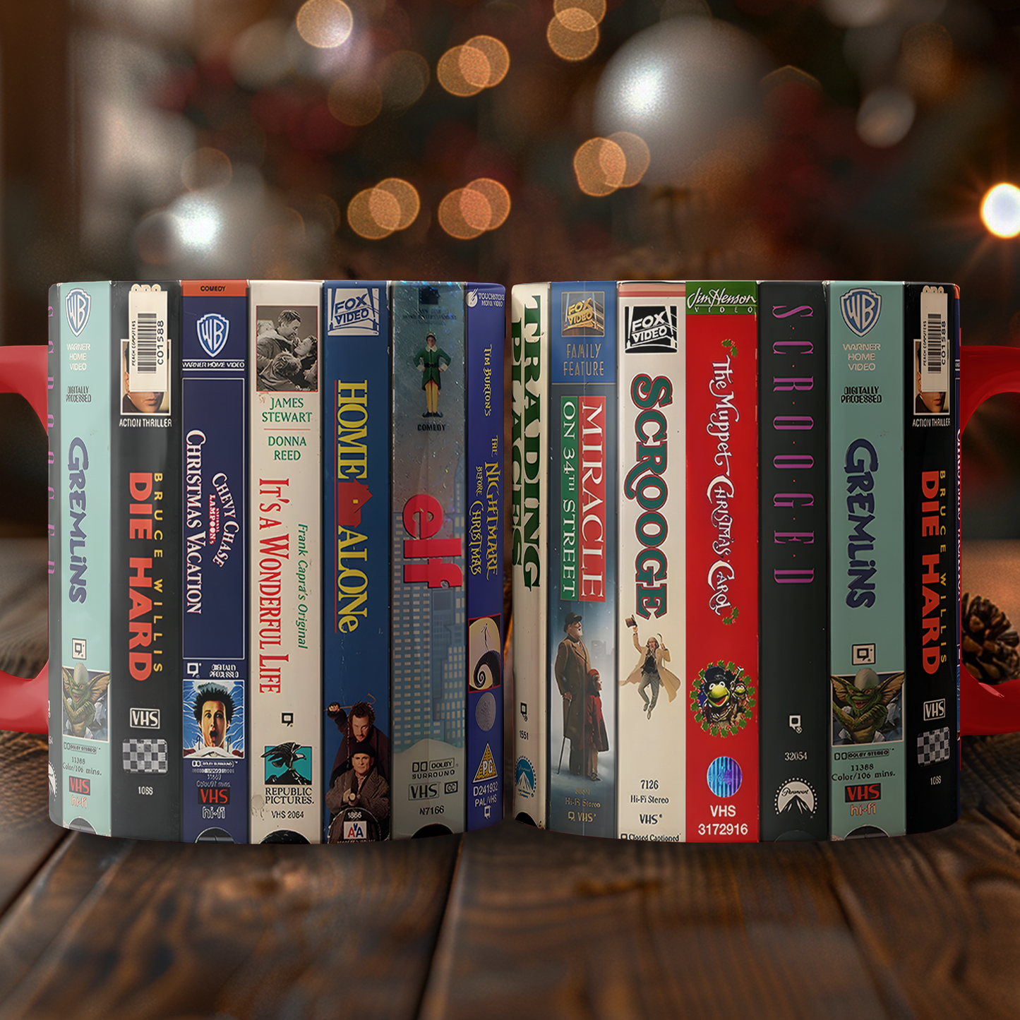 🎄 Retro VHS Christmas Movie Accent Mug