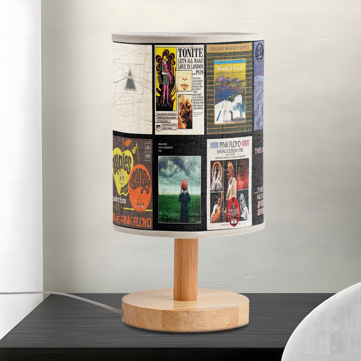 Pink Floyd Album Cover Fabric Lamp – Psychedelic Rock Home Décor