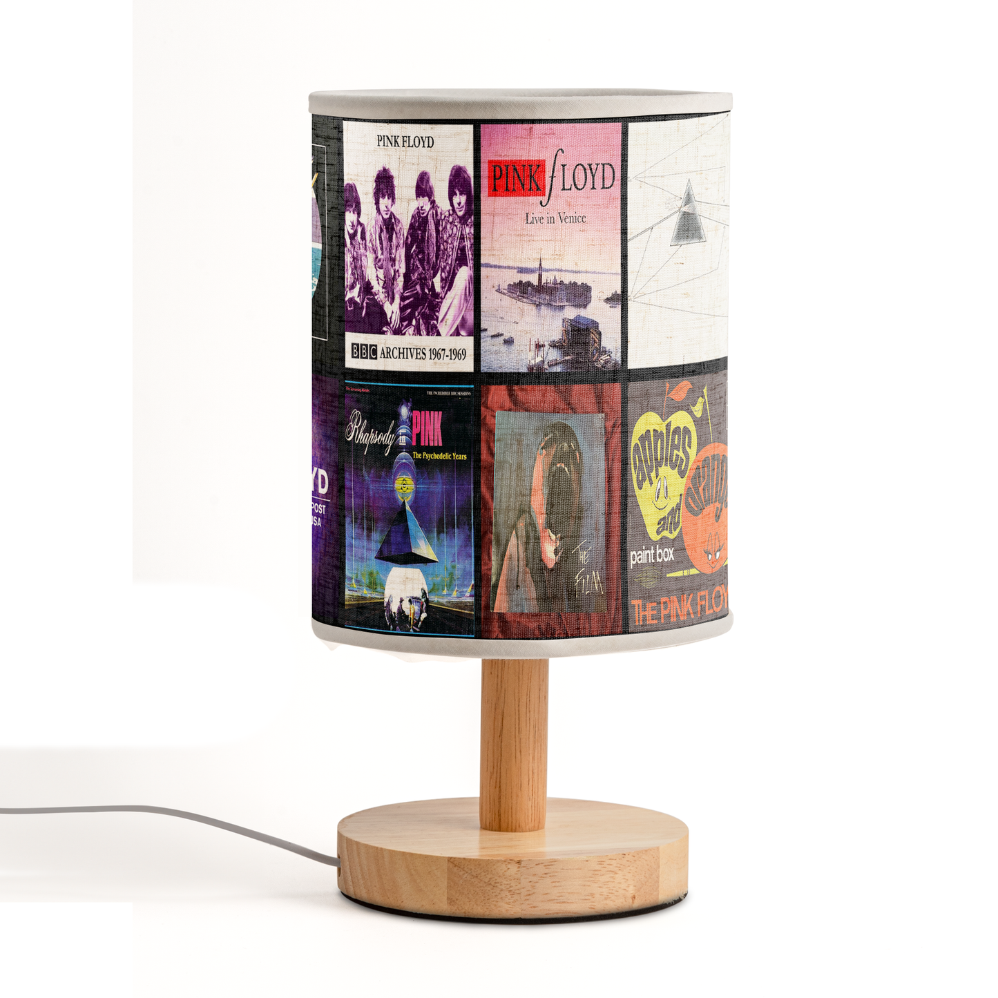 Pink Floyd Album Cover Fabric Lamp – Psychedelic Rock Home Décor