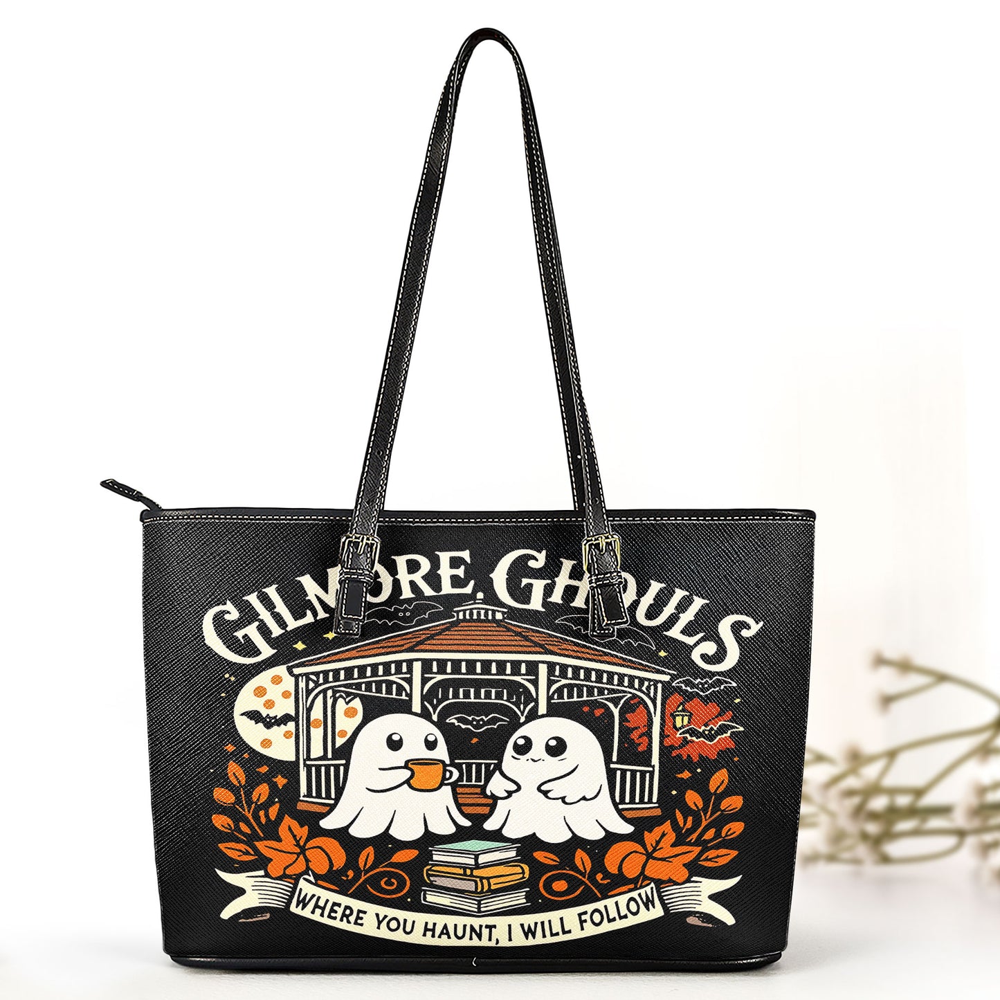 Gilmore Ghouls Leather Halloween Tote & Wallet Set – Spooky Cute Fall Vibes