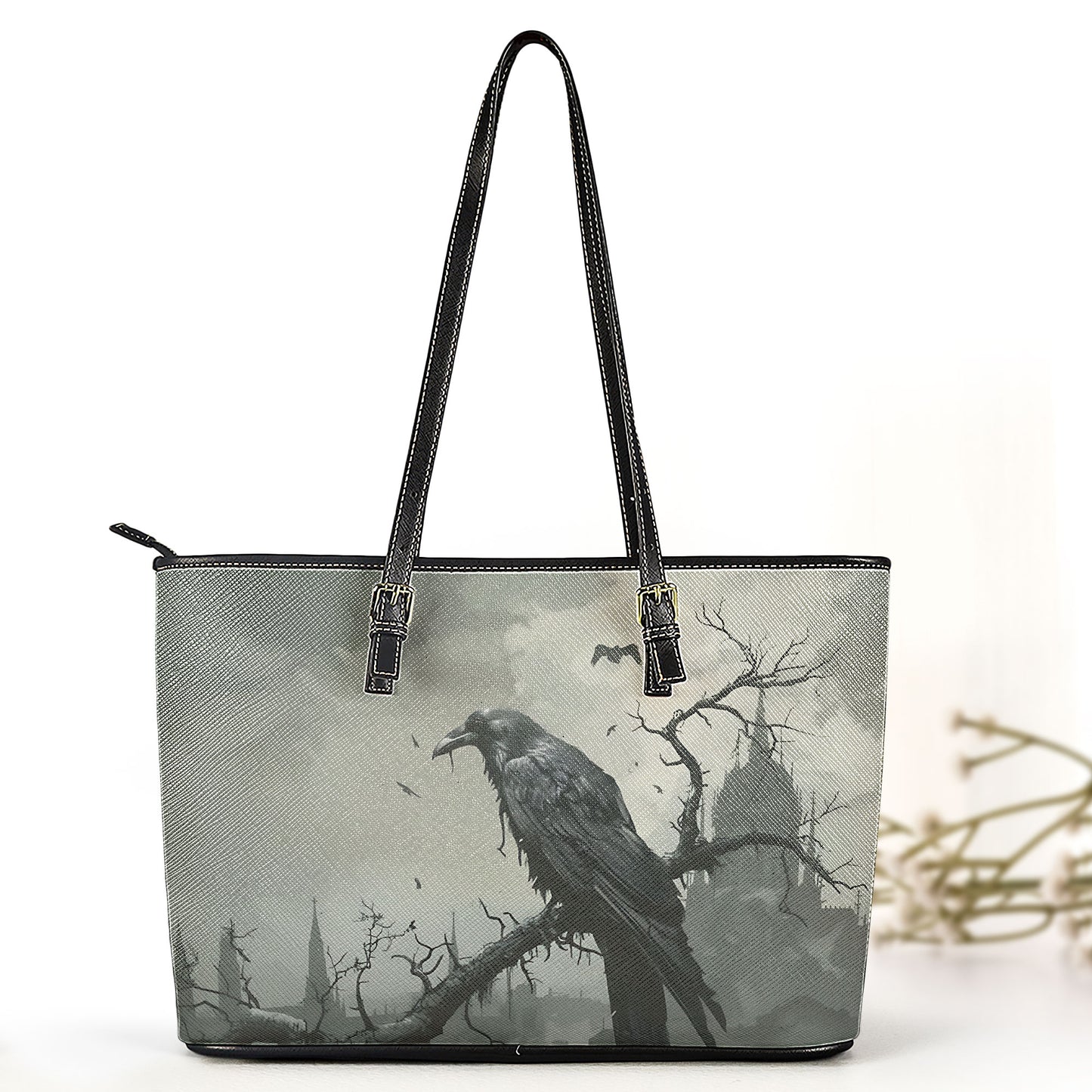 The Raven Gothic Leather Handbag & Wallet Set – Dark Literature Inspired