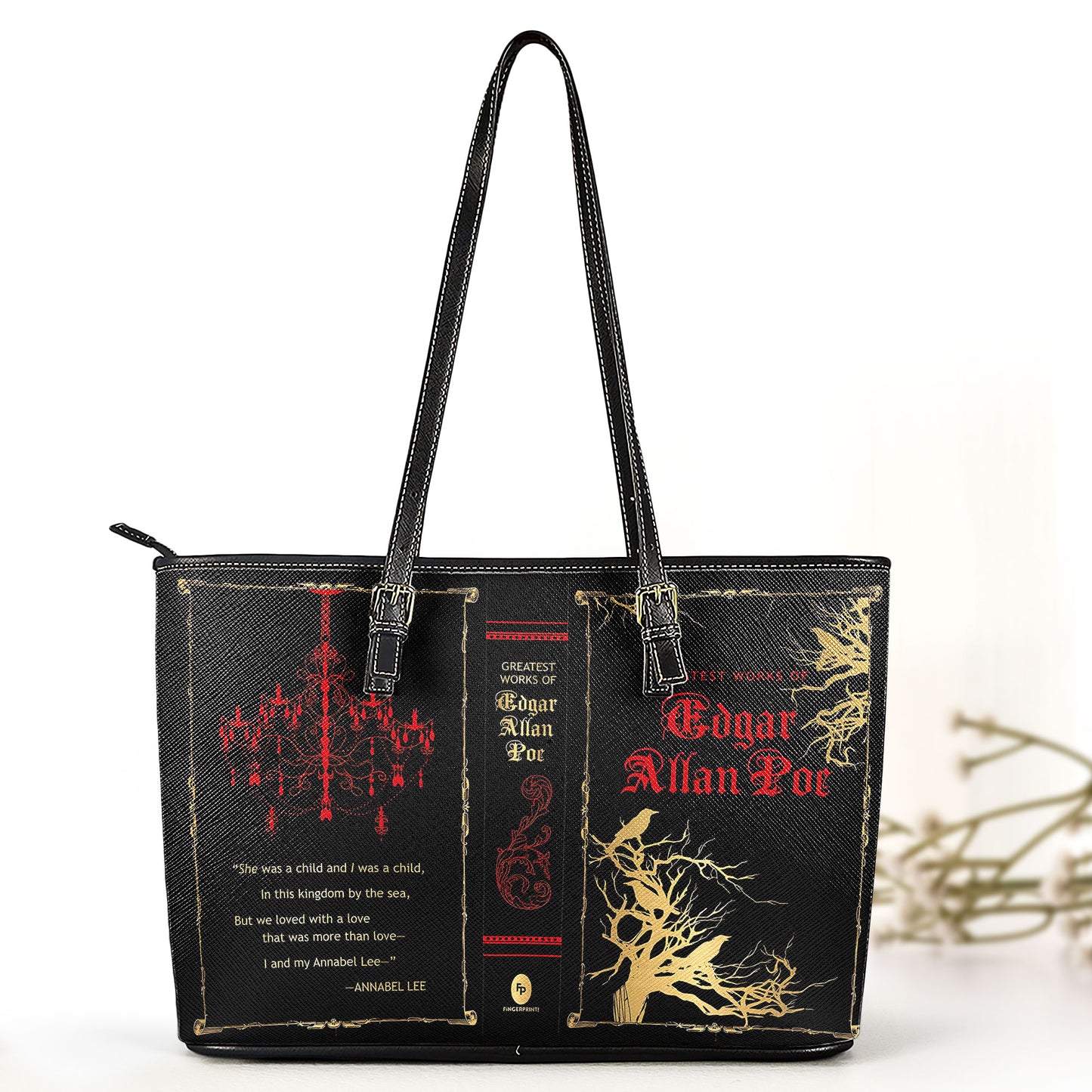 Edgar Allan Poe Gothic Leather Handbag & Wallet Set – Literary Inspired Fashion