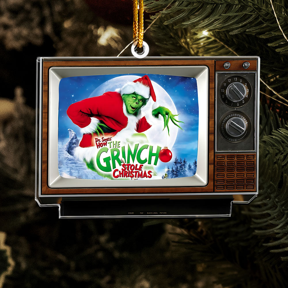 The Grinch Acrylic Ornament – Classic Christmas Movie TV Keepsake