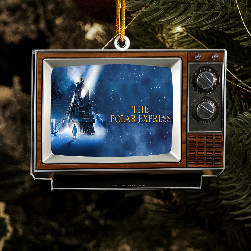 The Polar Express Christmas Acrylic Ornament – Retro TV Holiday Decoration