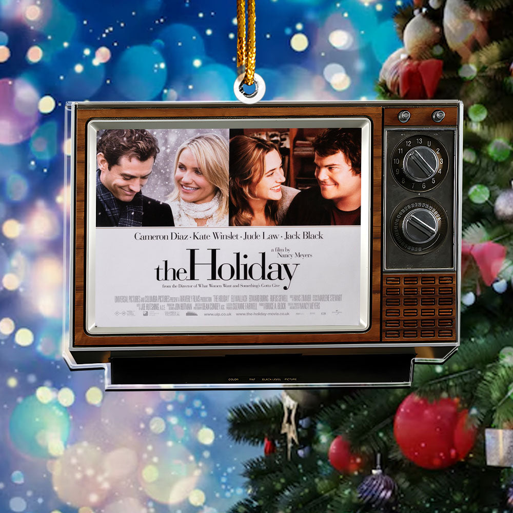 🎄 The Holiday Acrylic Ornament – Cozy Christmas Movie TV Keepsake