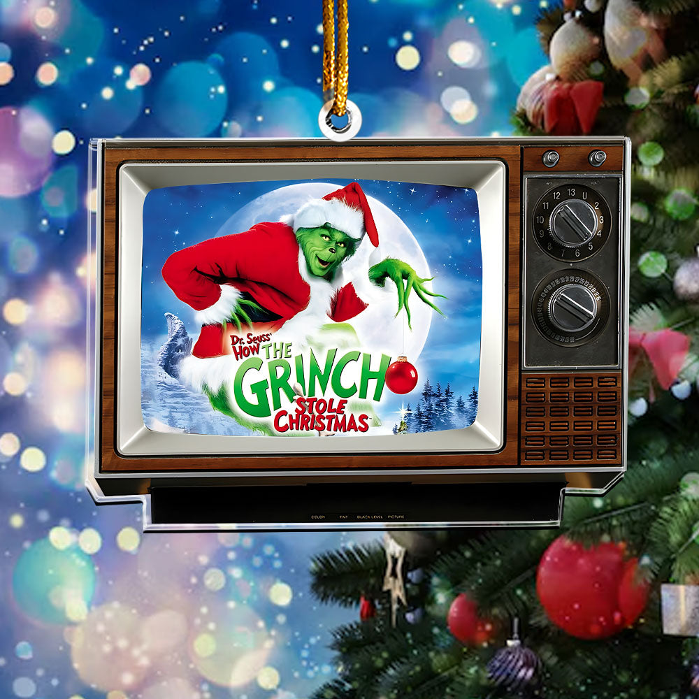 The Grinch Acrylic Ornament – Classic Christmas Movie TV Keepsake